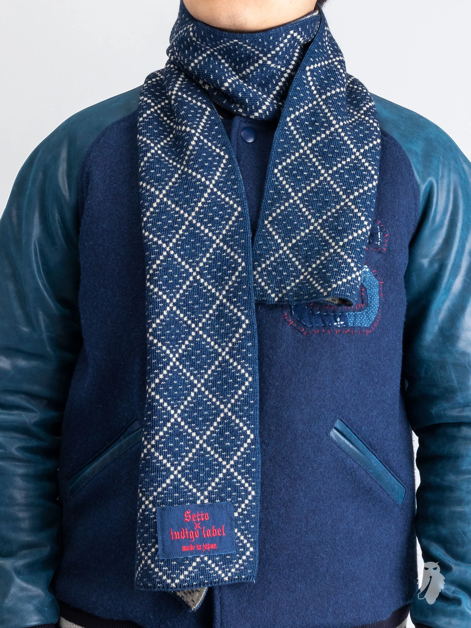 Knit Scarf in Indigo - Image 2