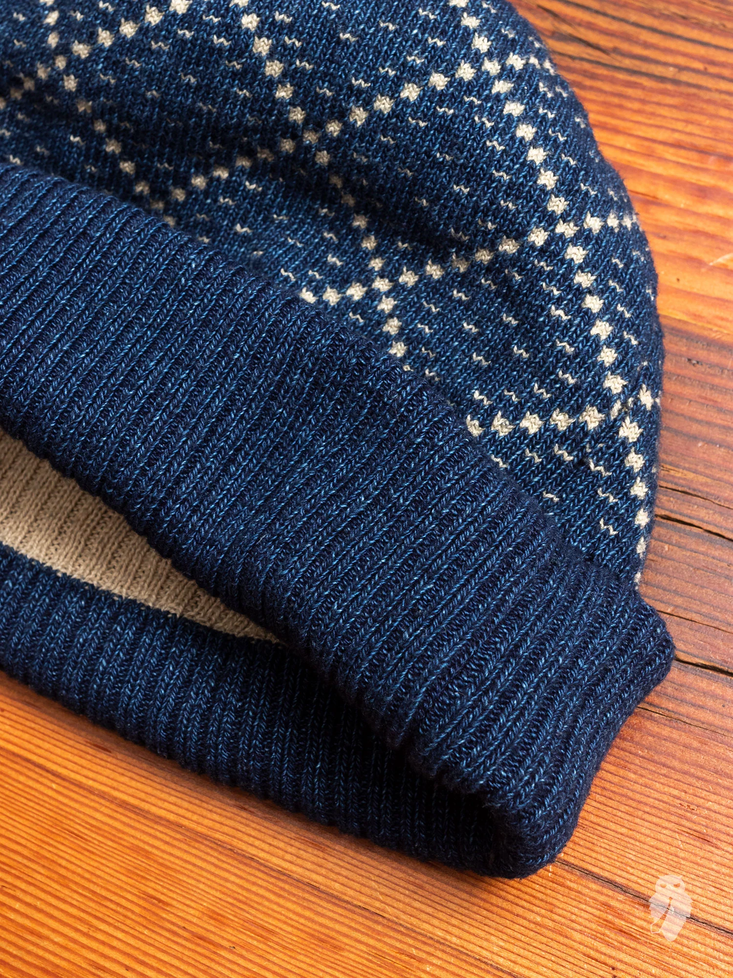 Knit Watch Cap in Indigo - Image 2