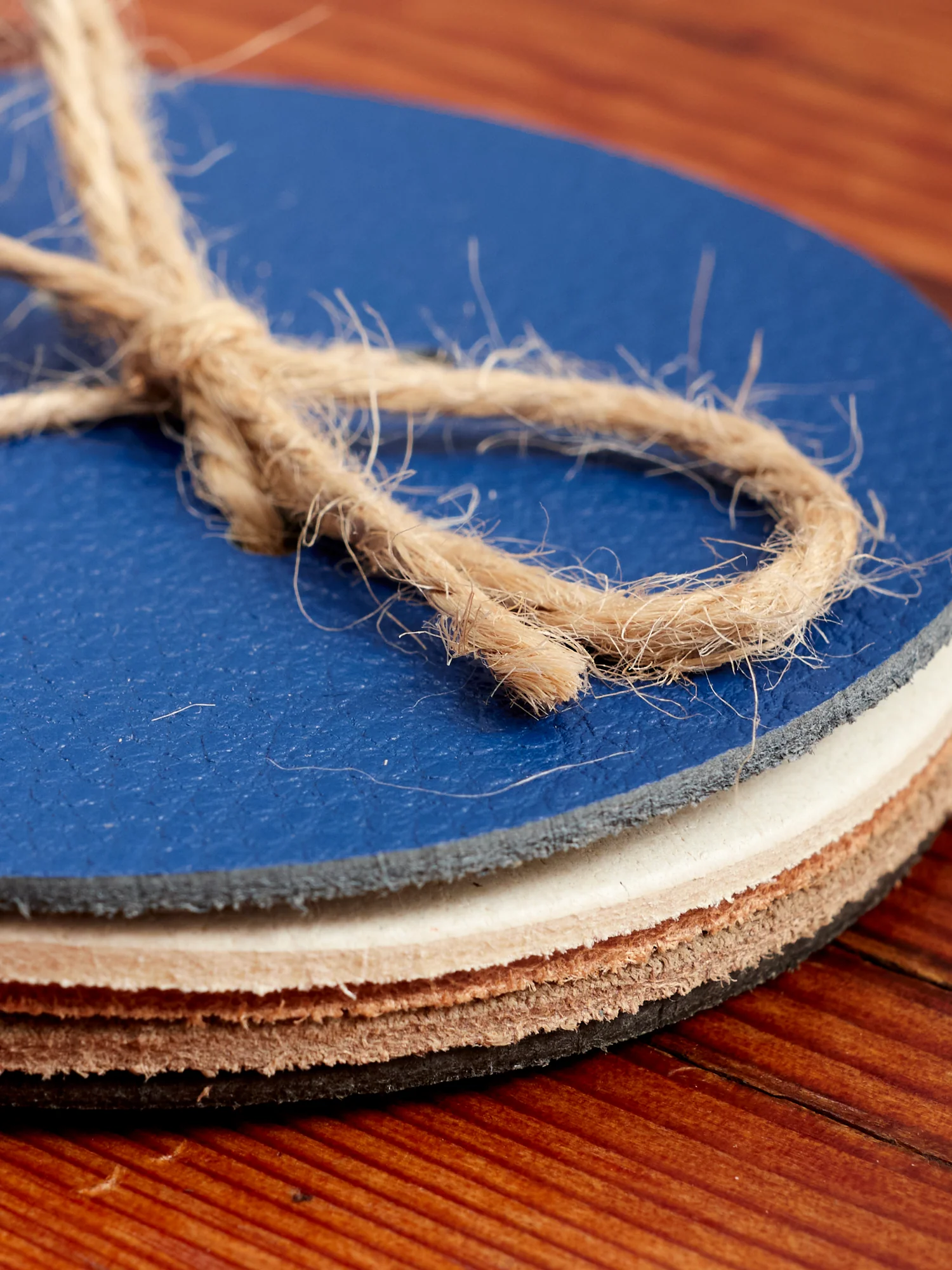 Leather Coaster Set in Assorted - Image 4
