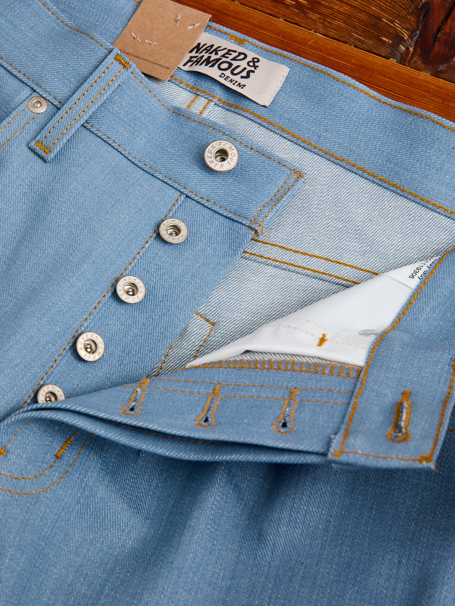 "Left Hand Twill Sky Blue" 13.75oz Selvedge Denim - Easy Guy Fit - Image 9