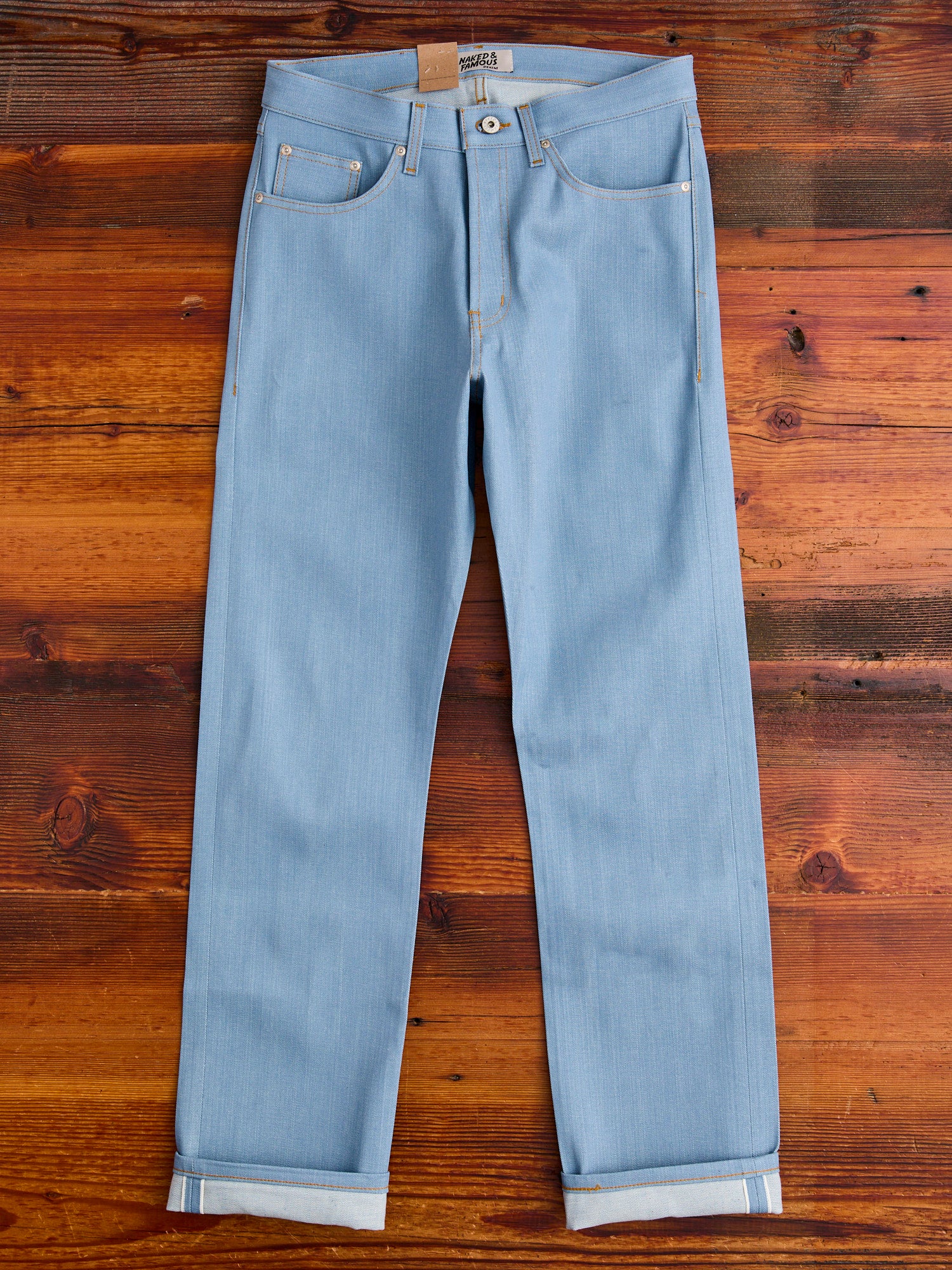 "Left Hand Twill Sky Blue" 13.75oz Selvedge Denim - True Guy Fit - Image 5