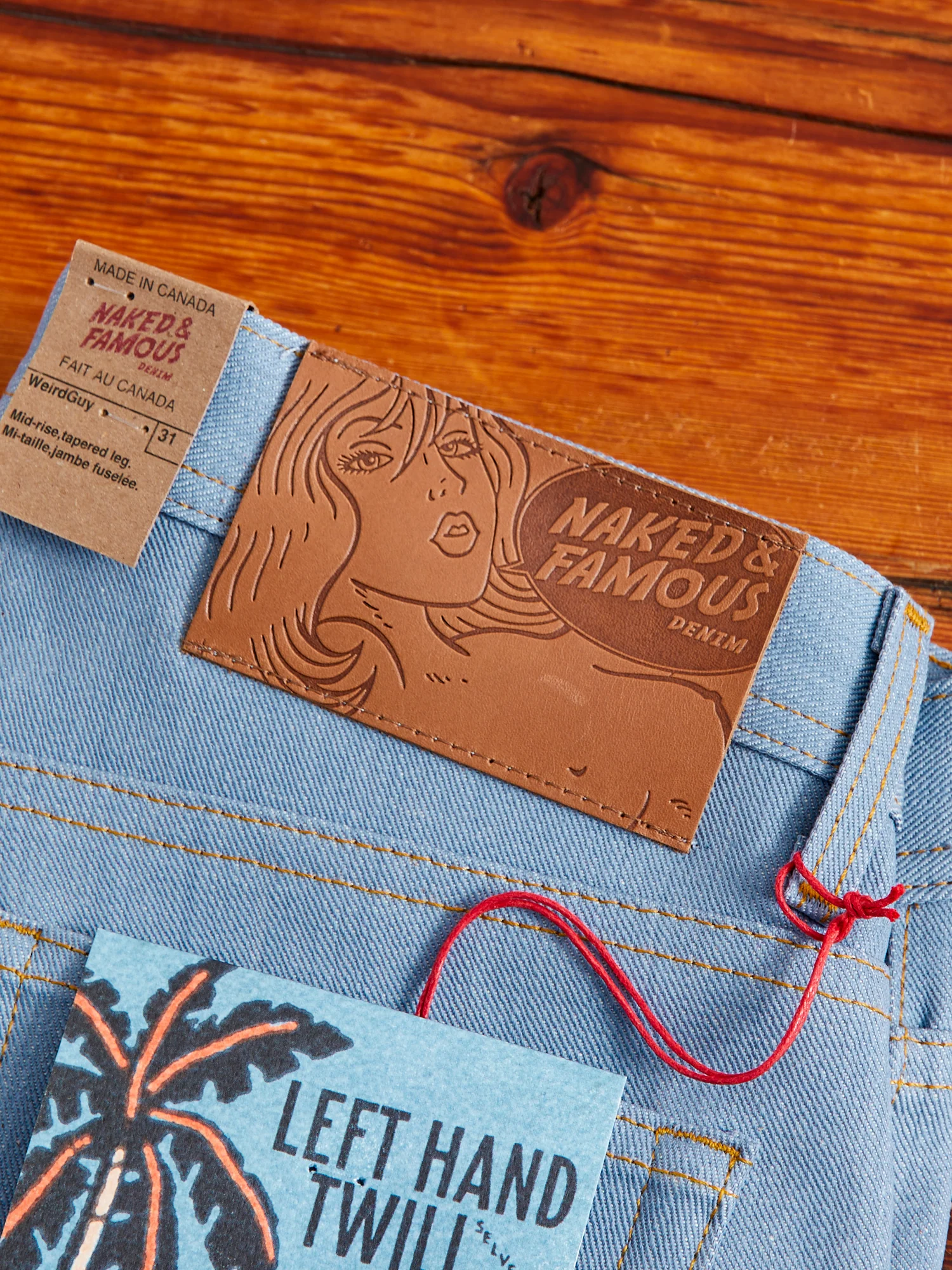 "Left Hand Twill Sky Blue" 13.75oz Selvedge Denim - Weird Guy Fit - Image 3