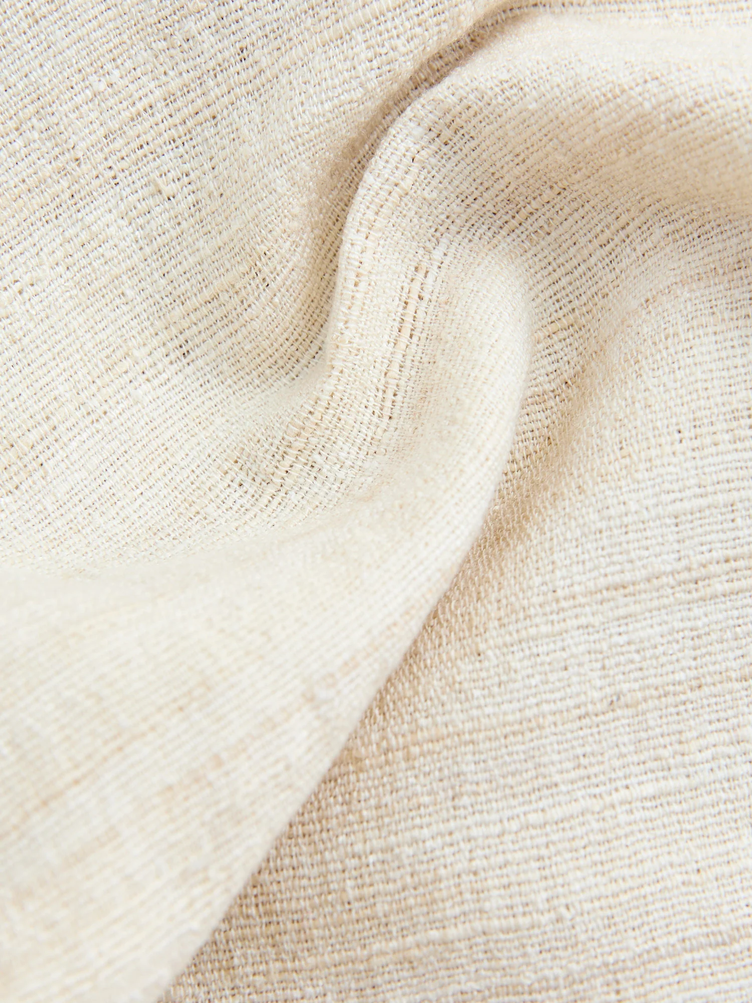Leisure Shirt in Ivory Handloom Silk - Image 8