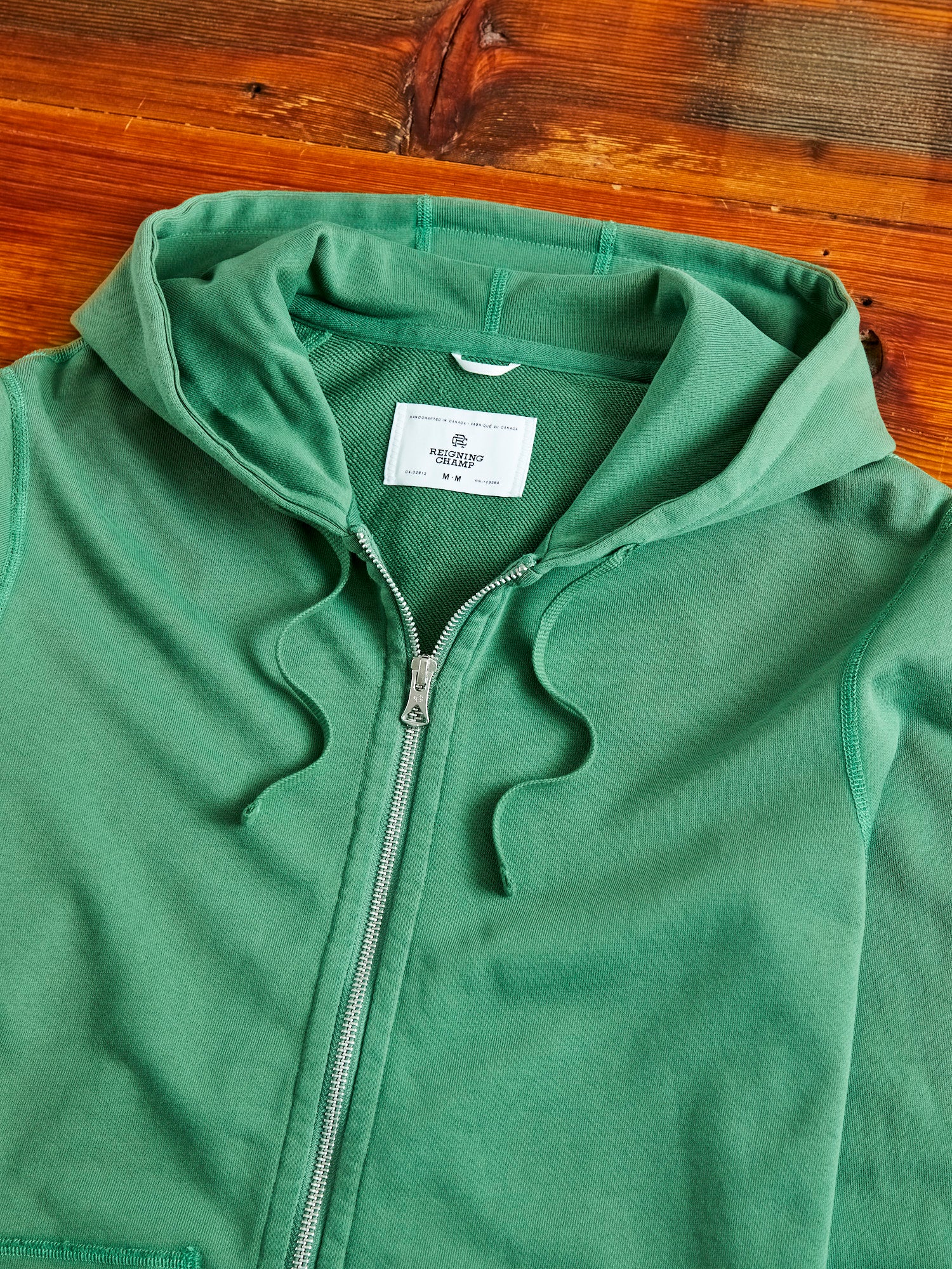 Lightweight Zip Hoodie in Lawn Green - Image 2