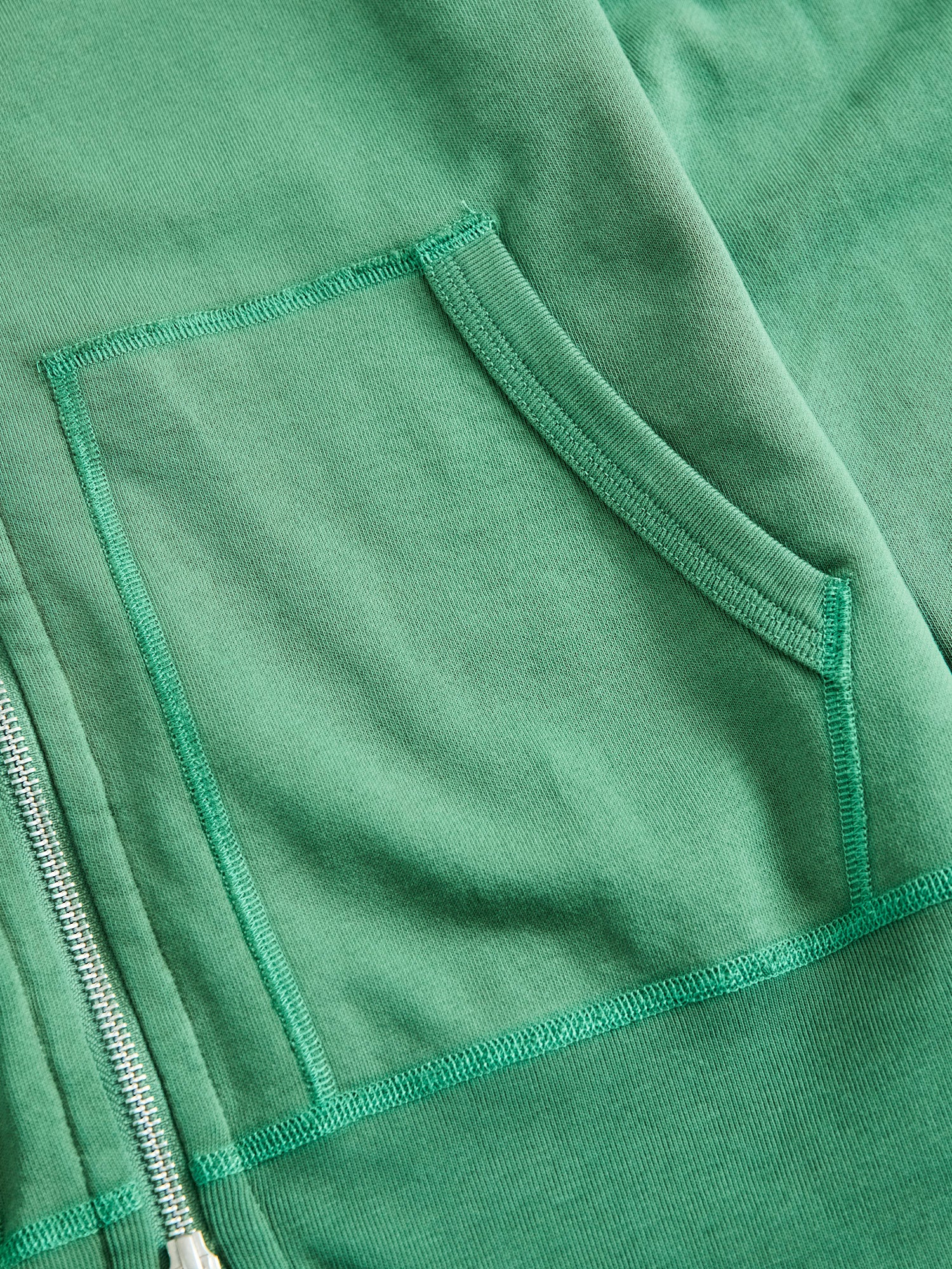 Lightweight Zip Hoodie in Lawn Green - Image 4