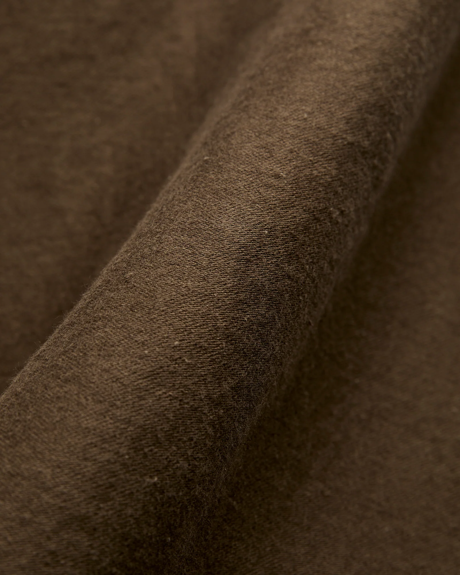 Linen Moleskin Simple Work Jacket in Coffee Brown - Image 7