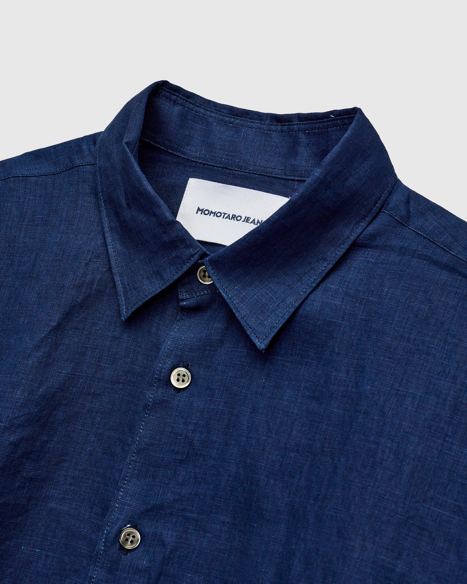 Linen SS Shirt in Indigo - Image 3
