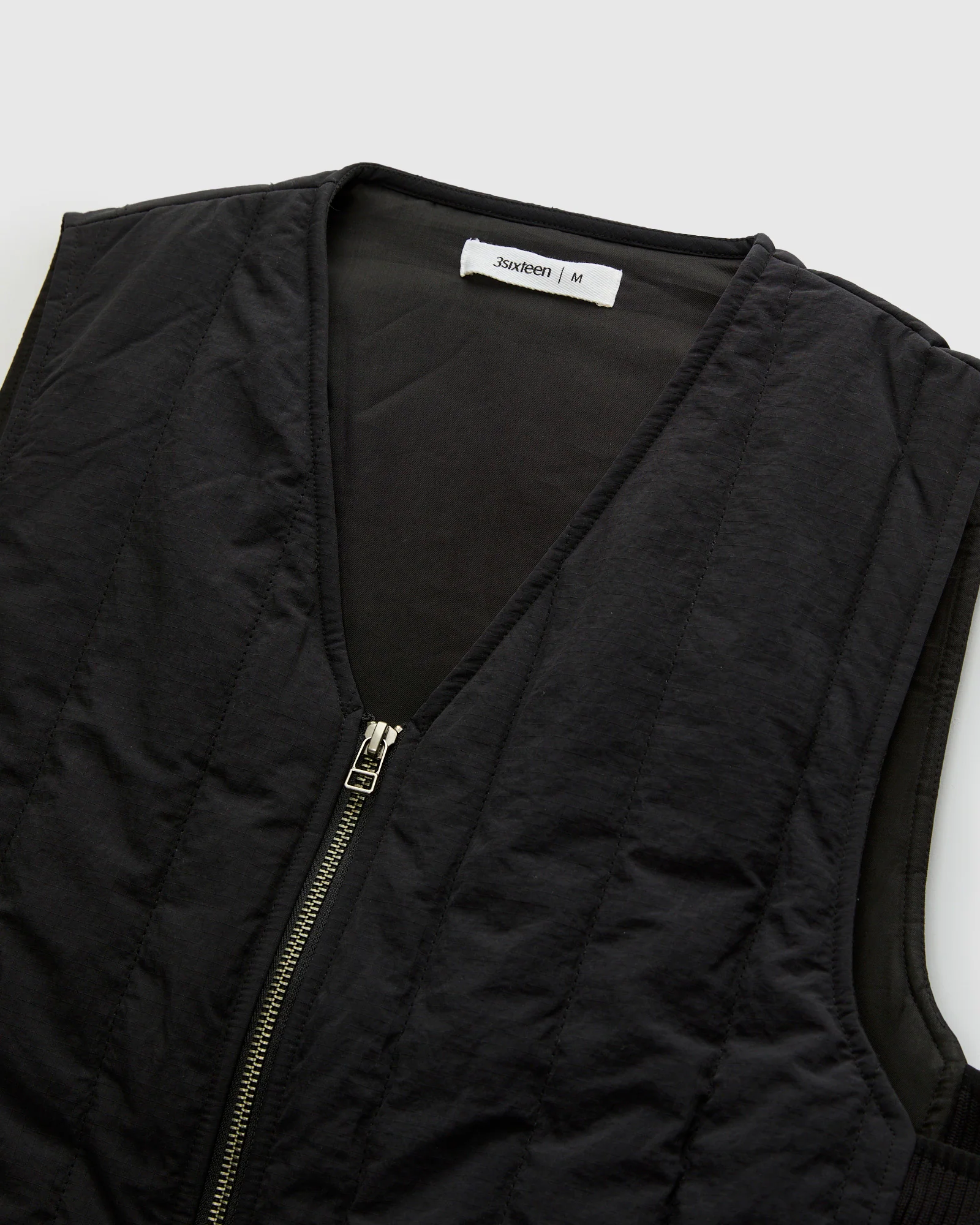 Liner Vest in Black Ripstop - Image 4