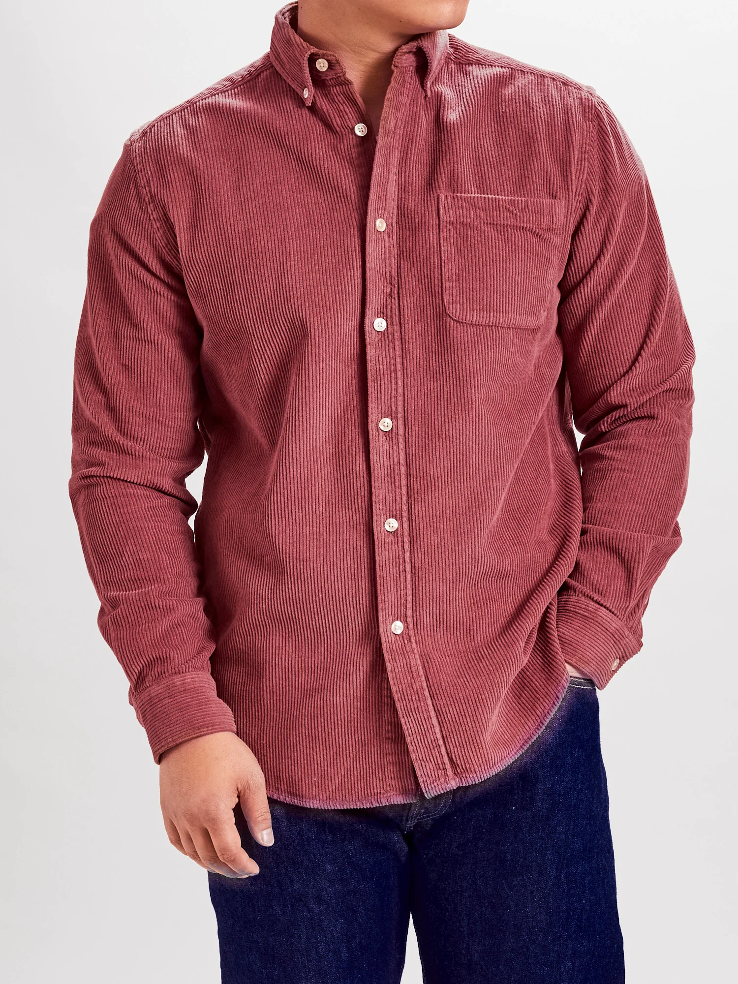 Lobo Button-Up Shirt in Bordeaux - Image 2
