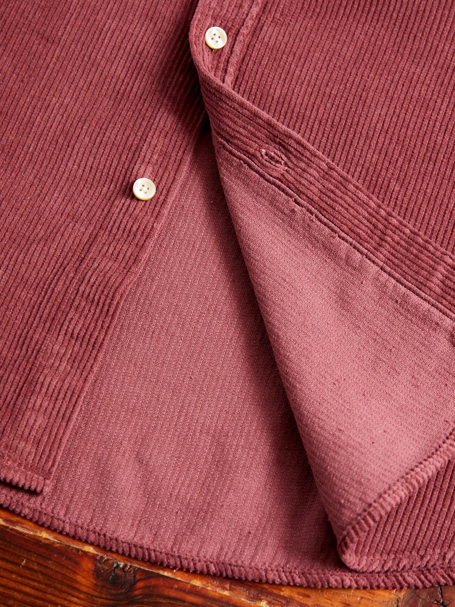 Lobo Button-Up Shirt in Bordeaux - Image 7