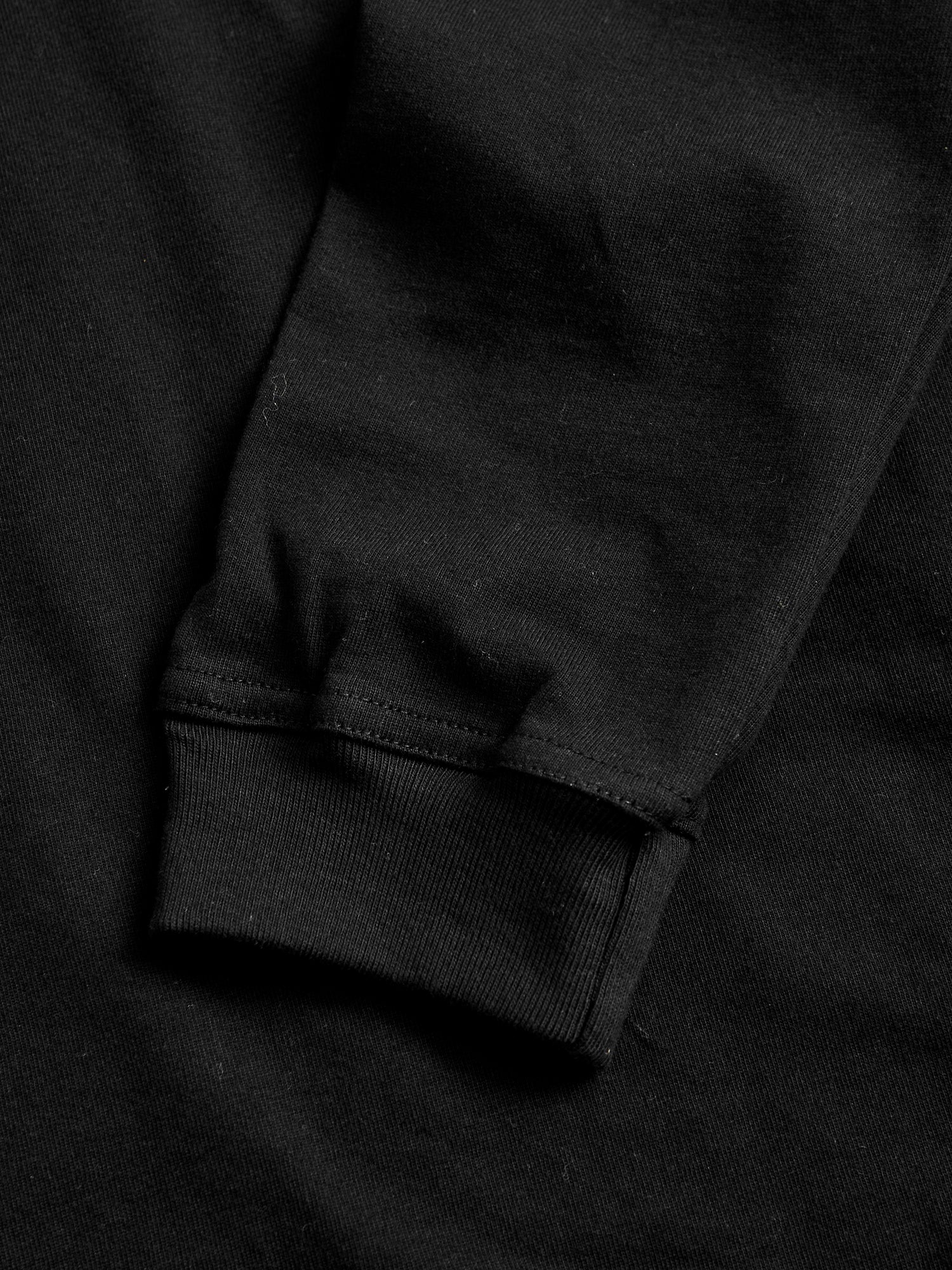 Long Sleeve Henley in Black - Image 4