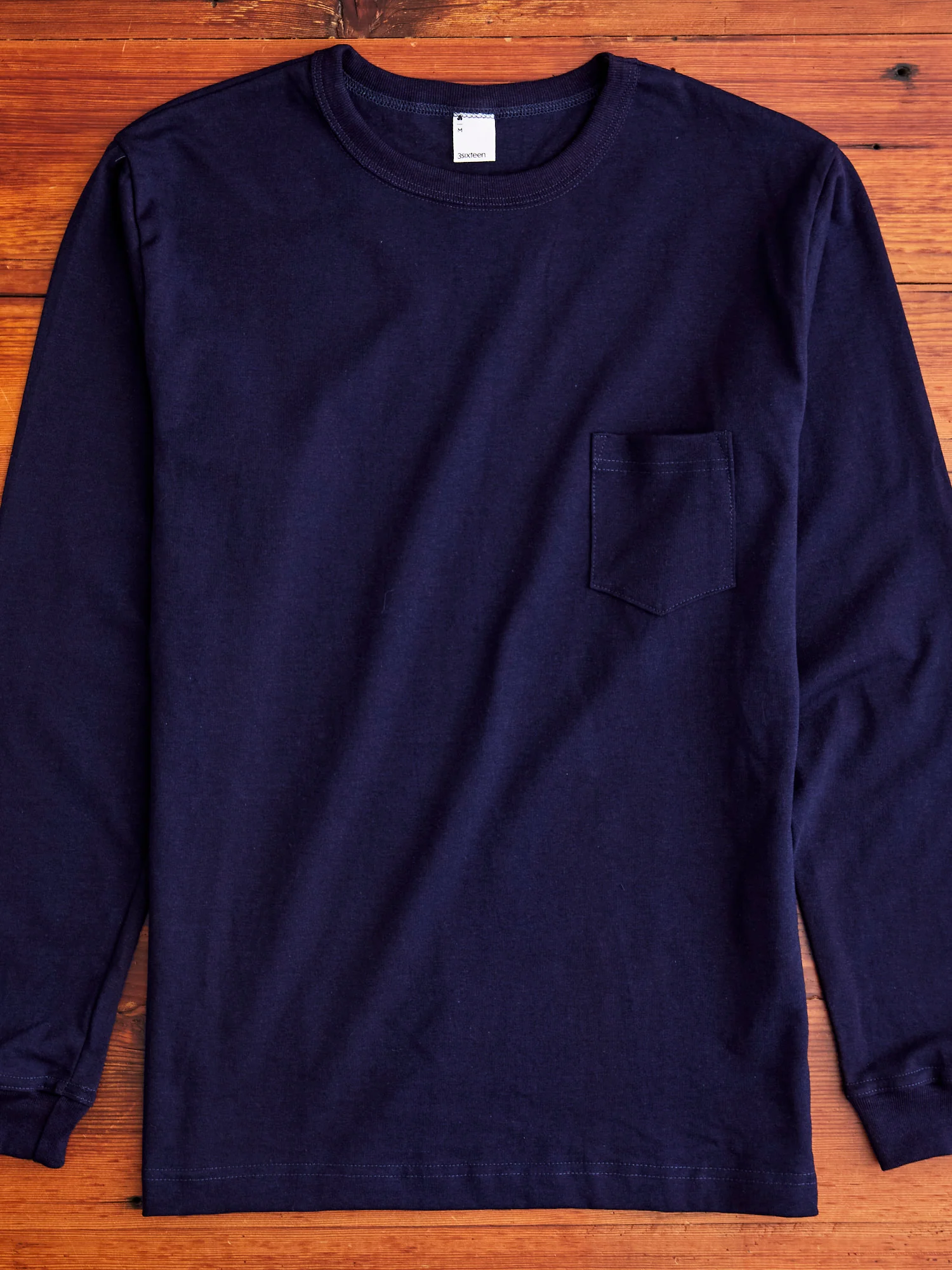 Long Sleeve Pocket T-Shirt in Indigo
