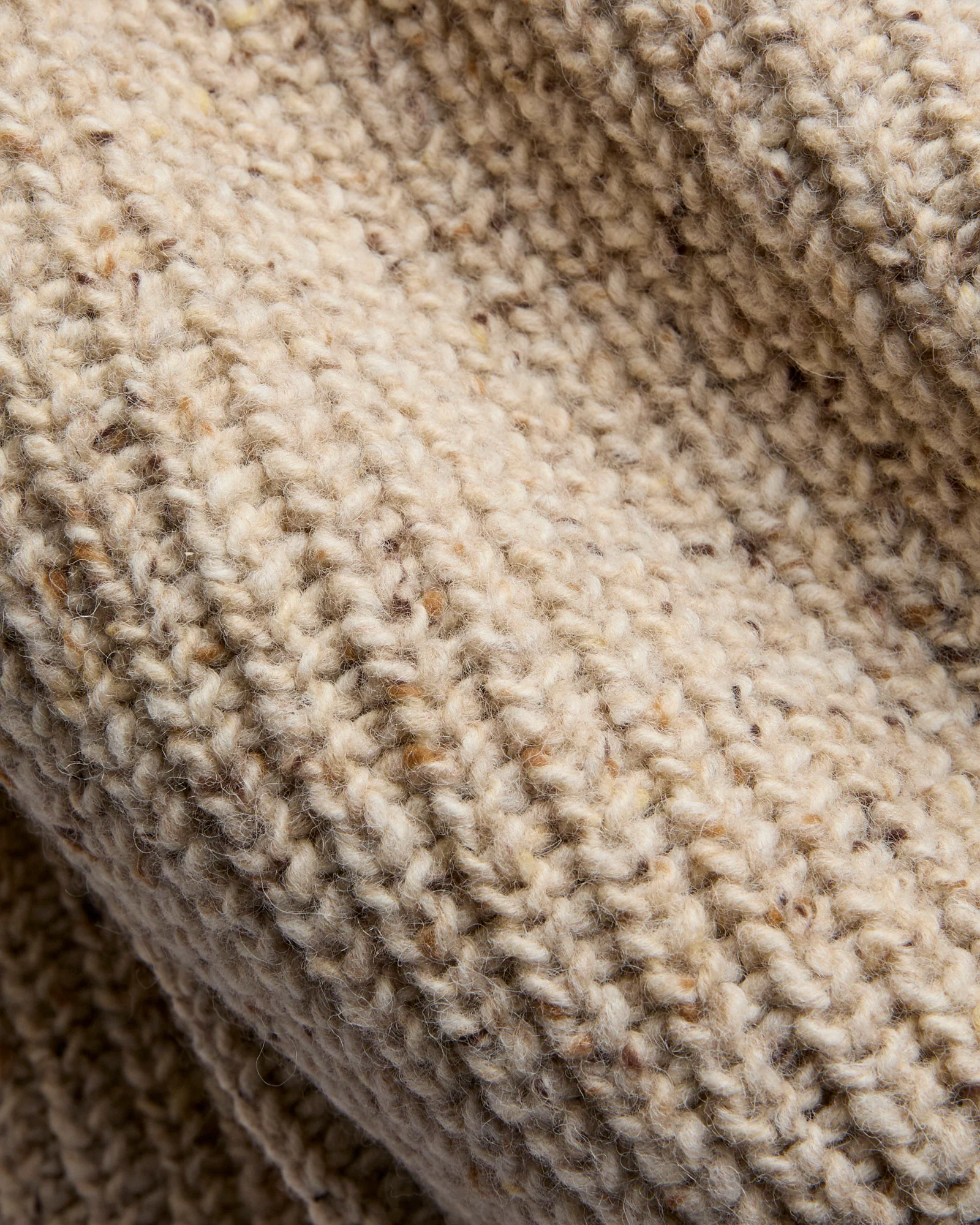 "Loose Ends" Wool Knit Cardigan in Biscuit - Image 2