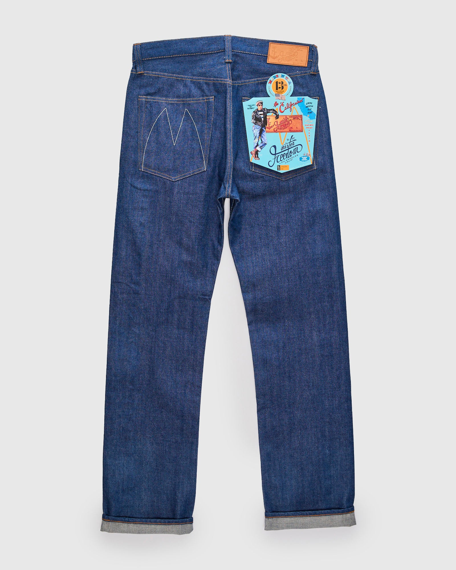 Lot 64 "Hanada Indigo" 13oz Greencast Selvedge Denim - Classic Tapered Fit - Image 3