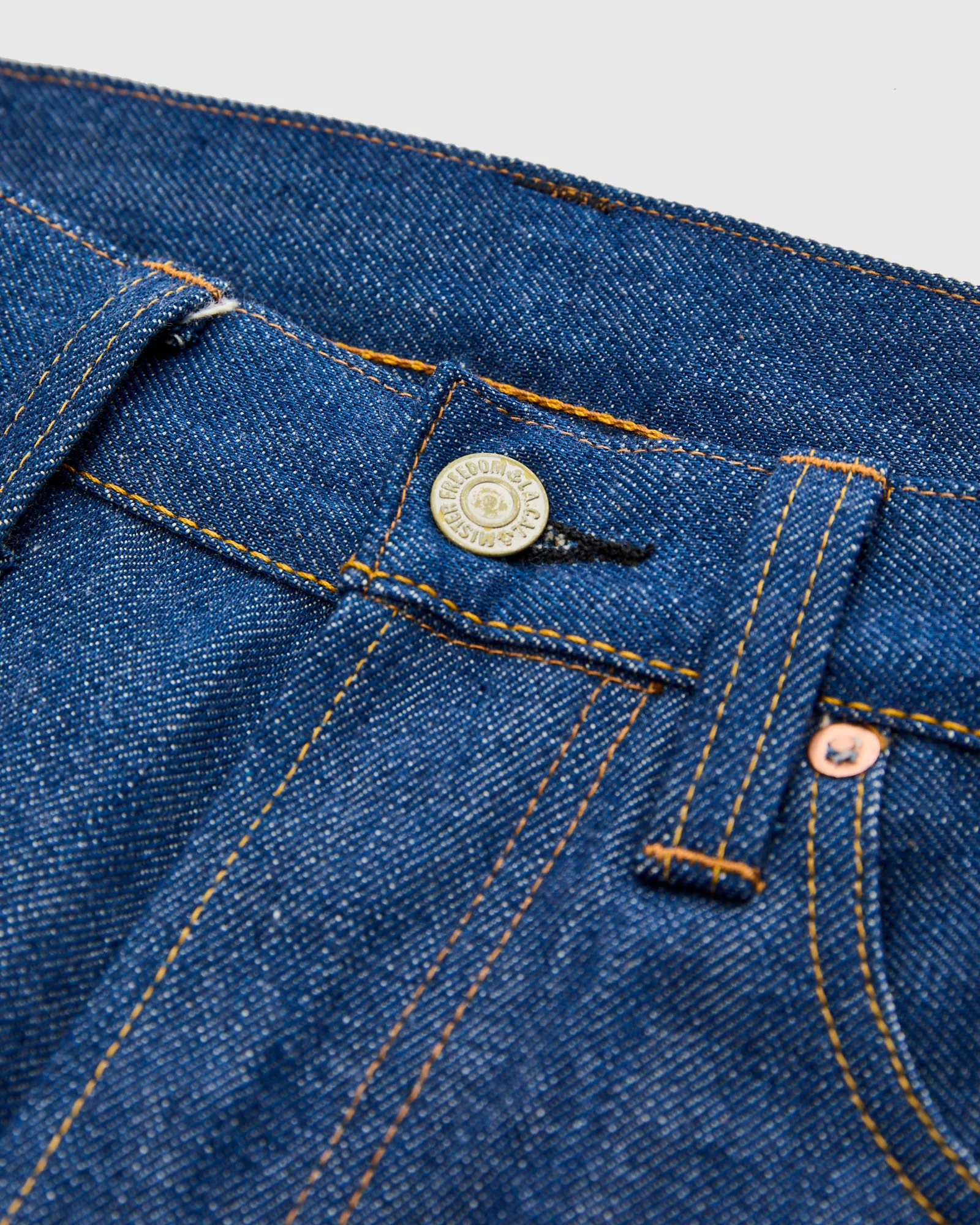 Lot 64 "Hanada Indigo" 13oz Greencast Selvedge Denim - Classic Tapered Fit - Image 6