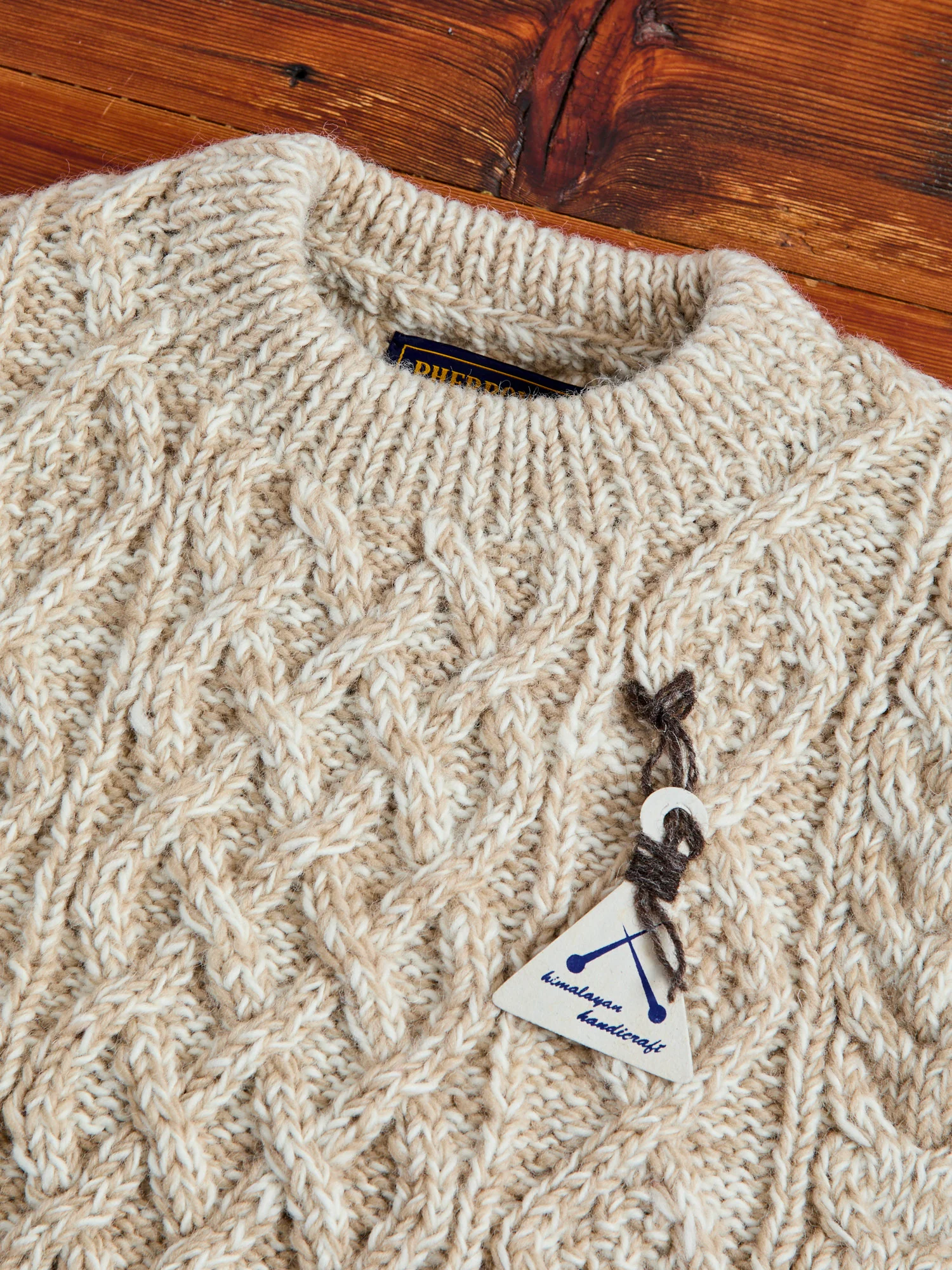 Low Gauge Cable Knit Sweater in Natural - Image 4