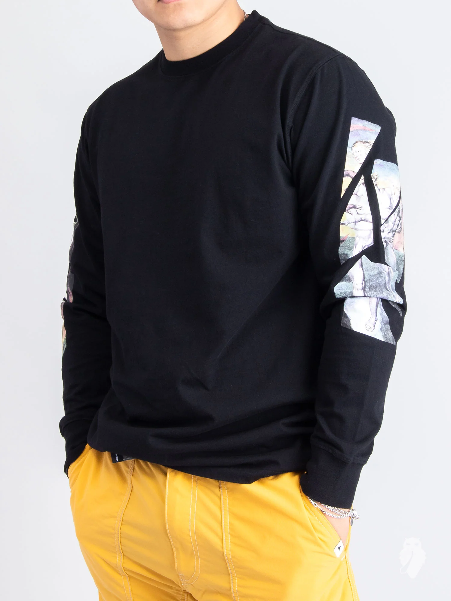 "Heaven & Hell" Long Sleeve T-Shirt in Black - Image 2
