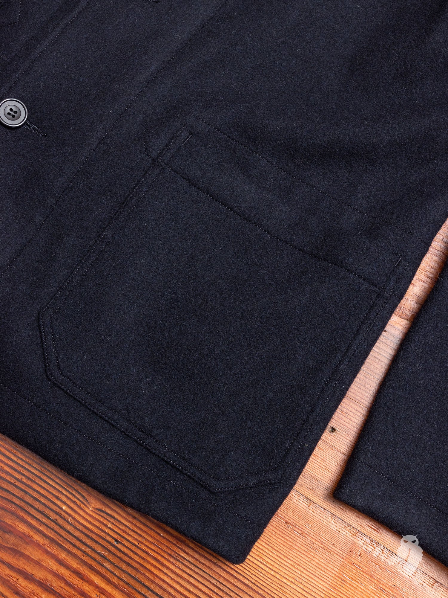 Mandarin Collar Jacket in Navy - Image 7