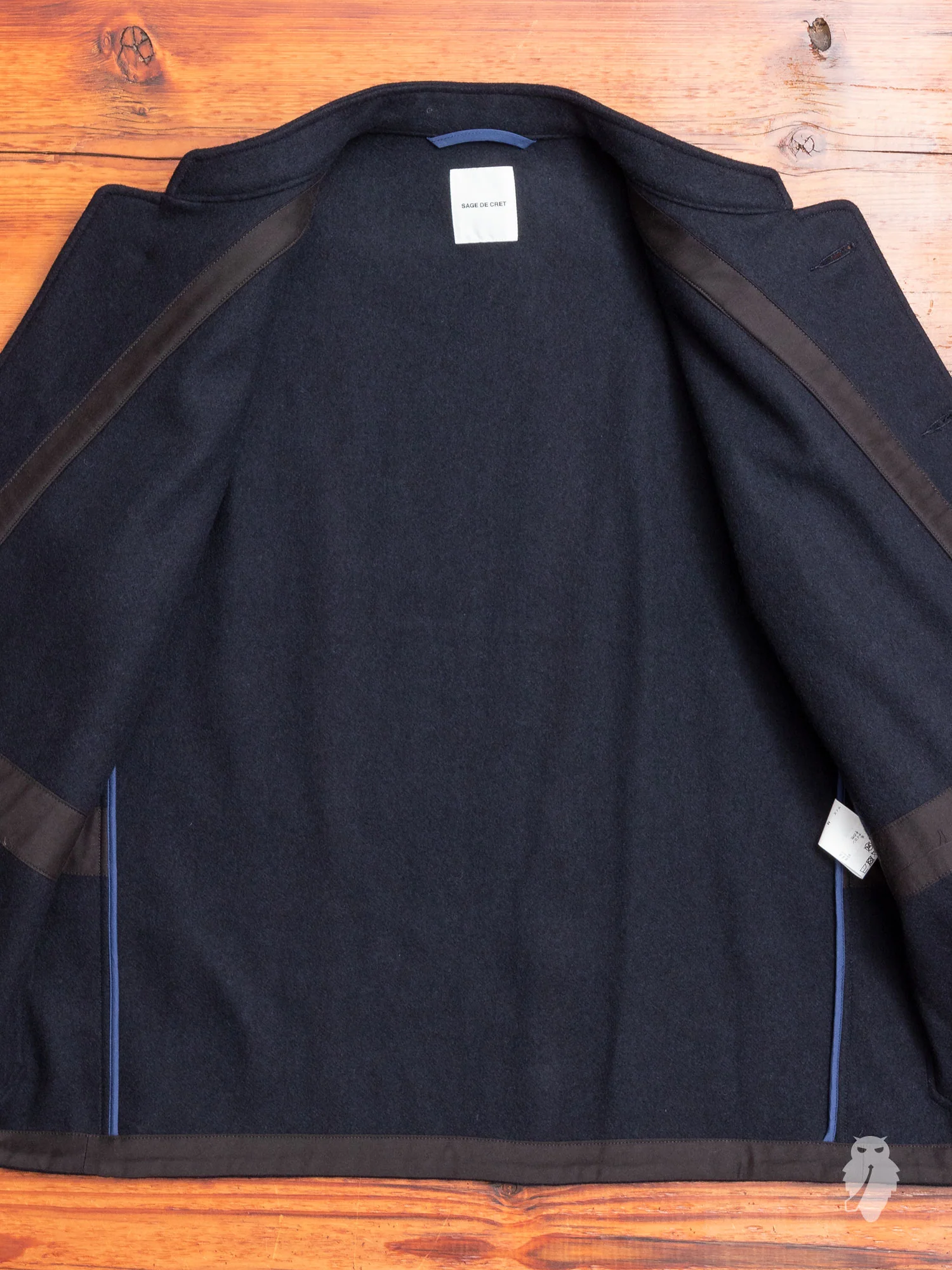 Mandarin Collar Jacket in Navy - Image 8