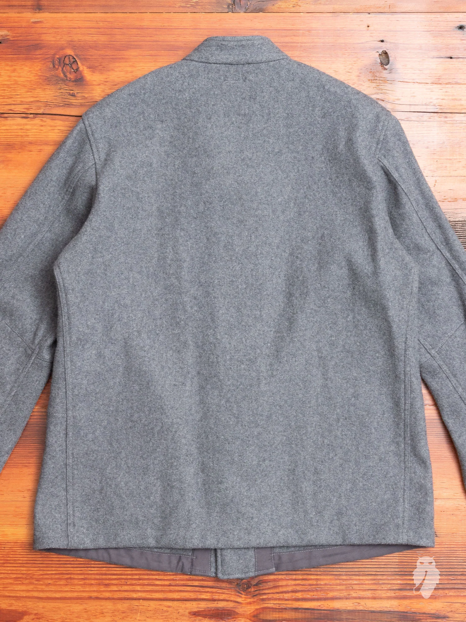 Mandarin Collar Jacket in Melange Grey - Image 8