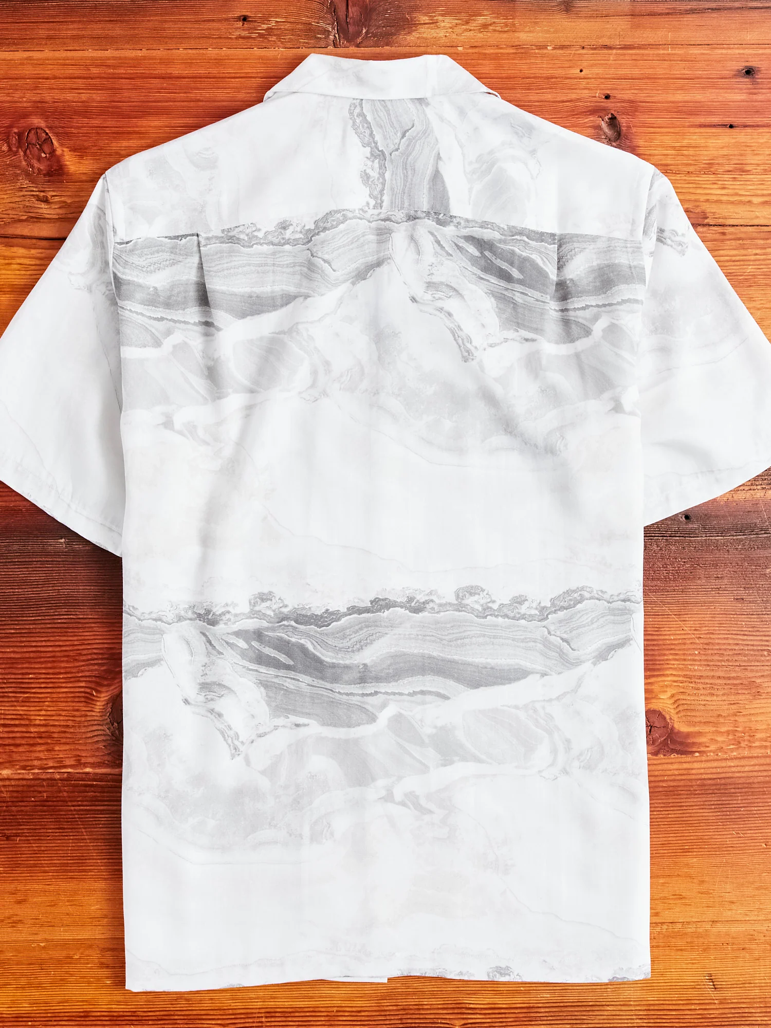 Marble Button-Up Shirt in White - Image 10