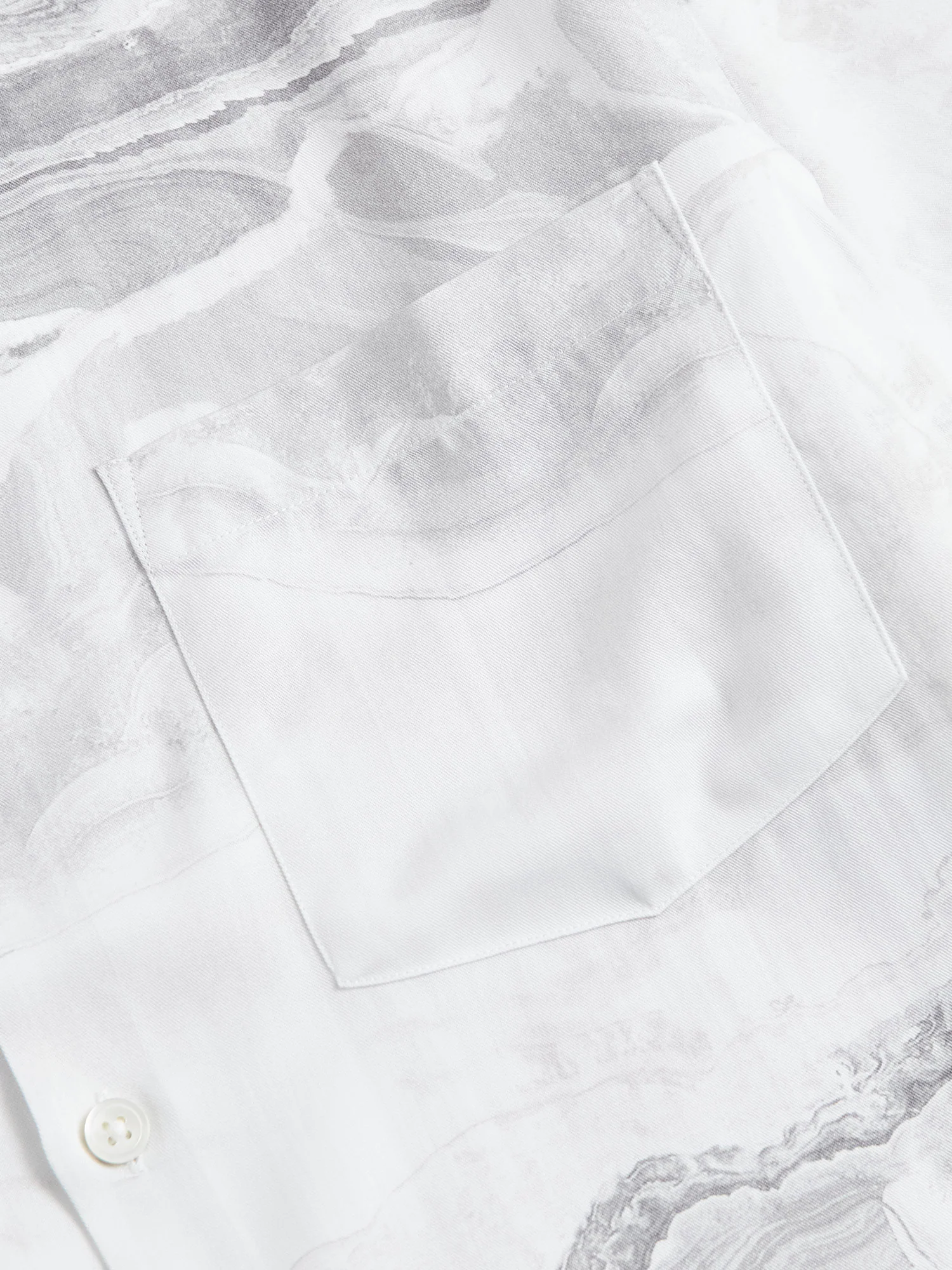 Marble Button-Up Shirt in White - Image 4