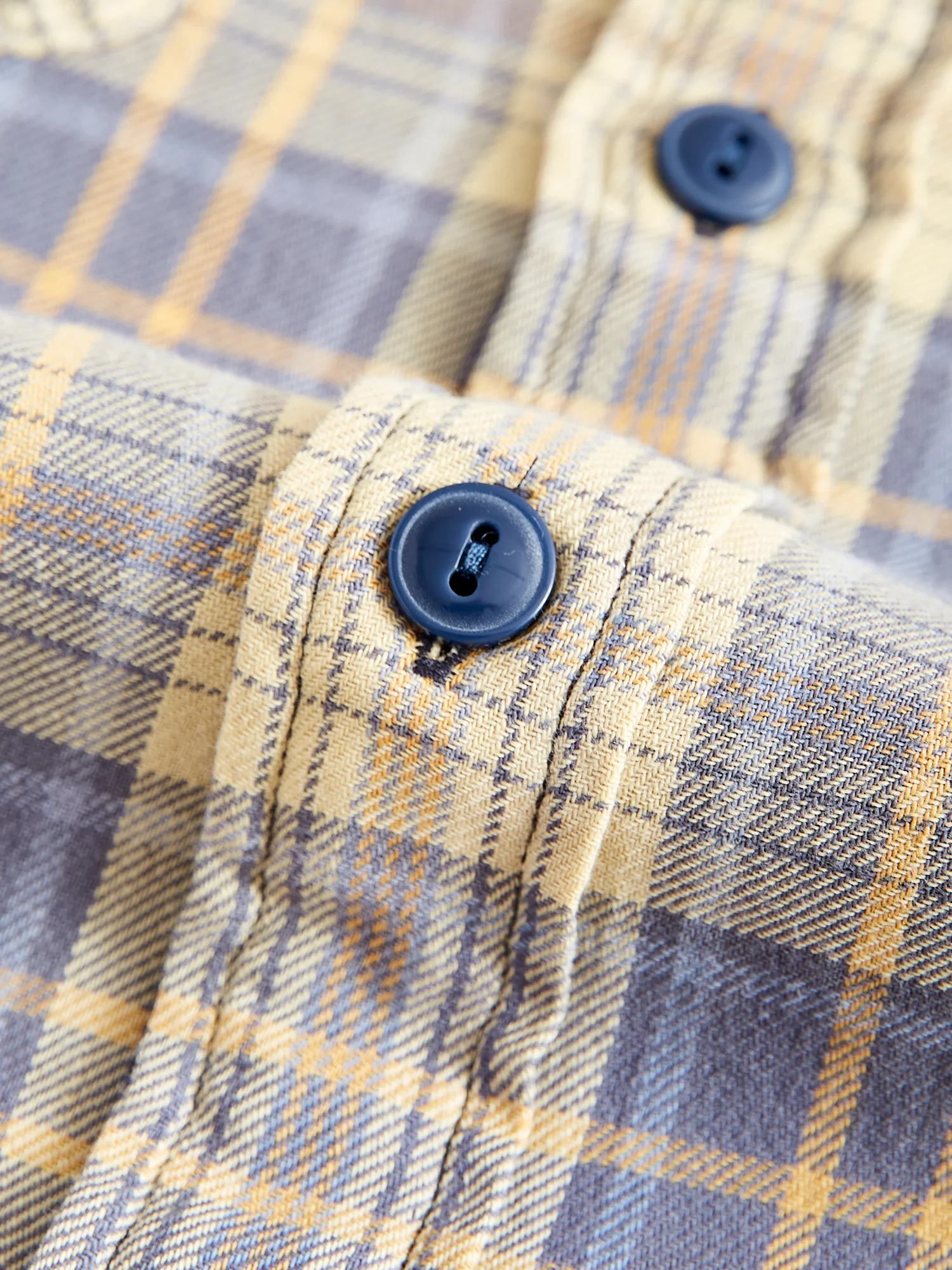 Matlock Work Shirt in Blue/Yellow - Image 5
