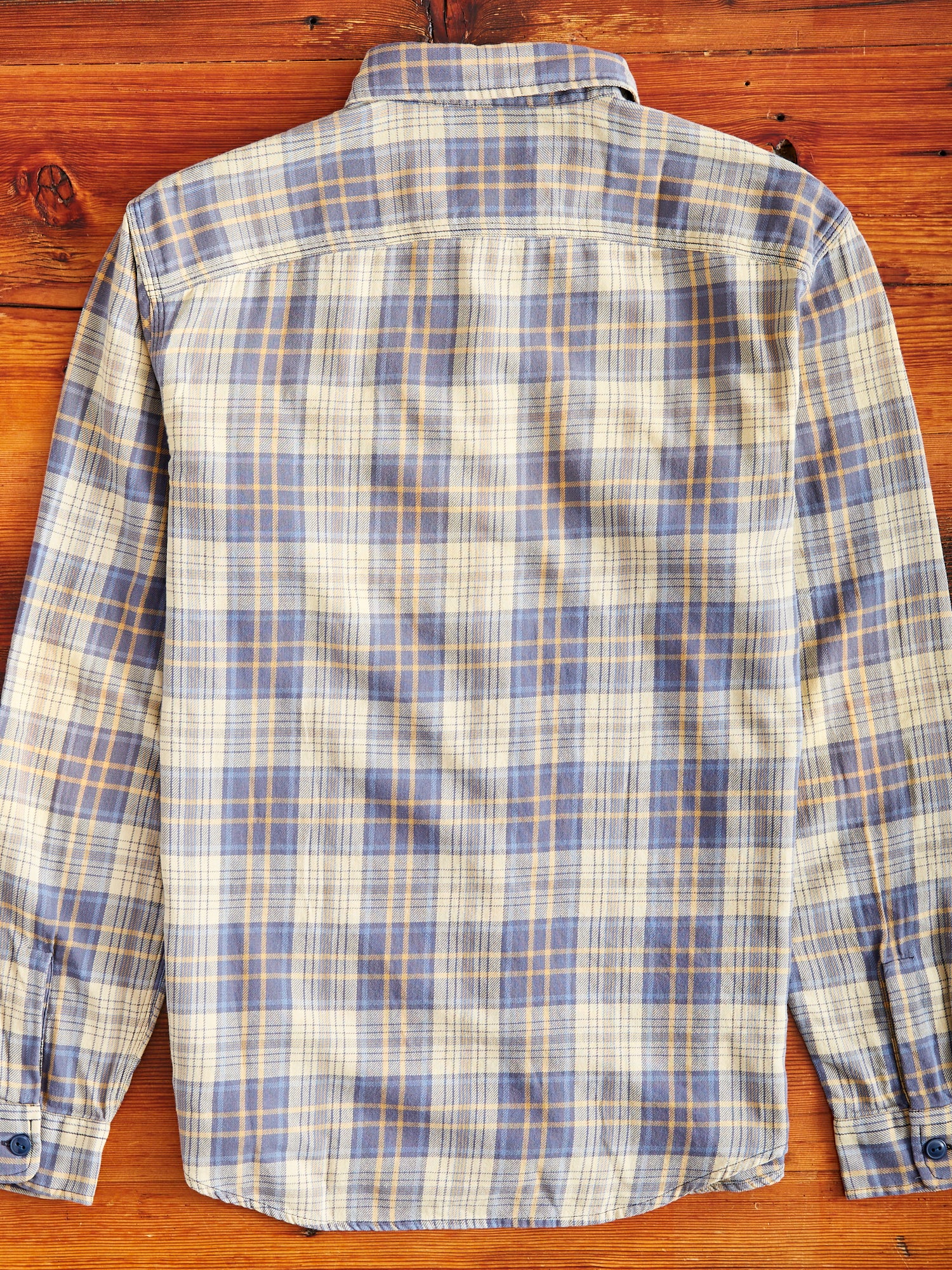 Matlock Work Shirt in Blue/Yellow - Image 8
