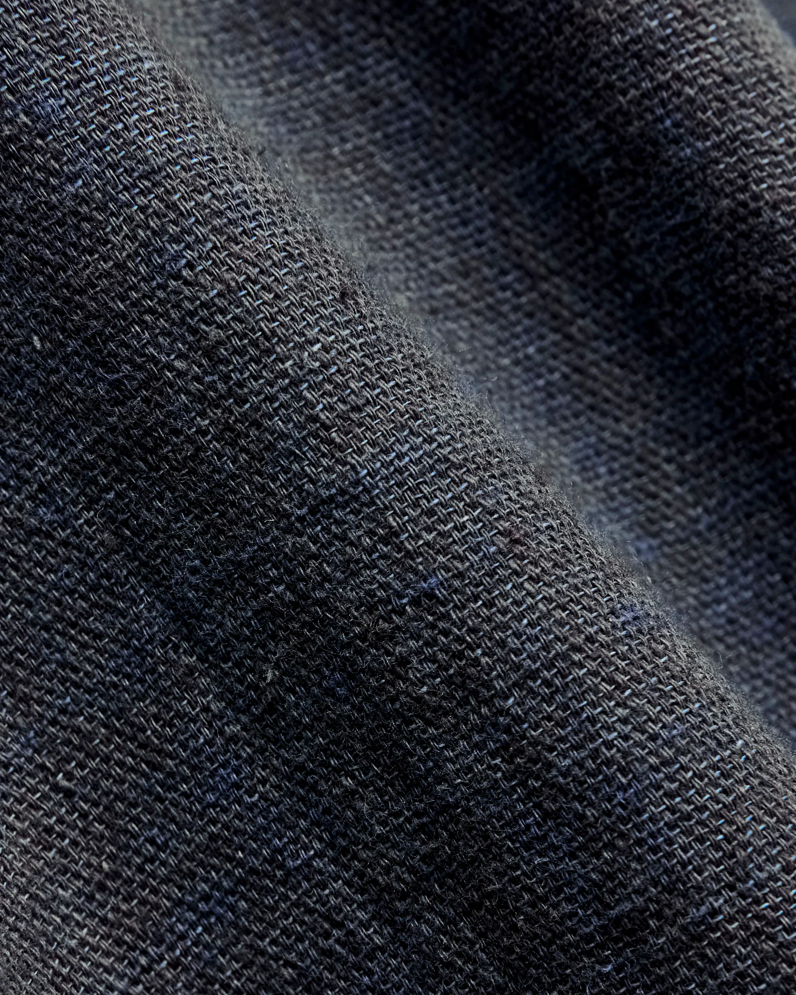 Matty Shirt in Handwoven Iron/Indigo - Image 2