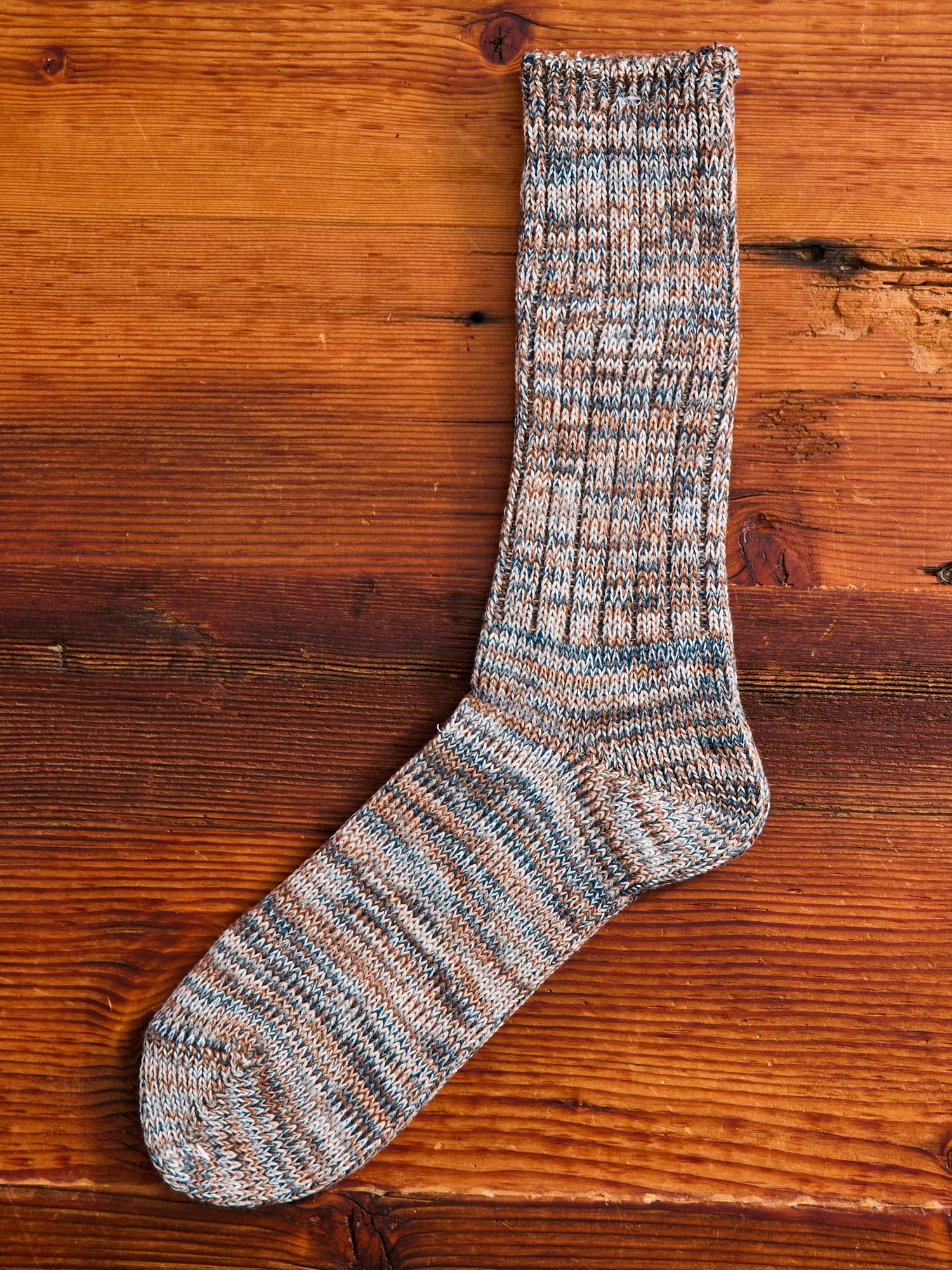 Melange Crew Sock in Driftwood - Image 2