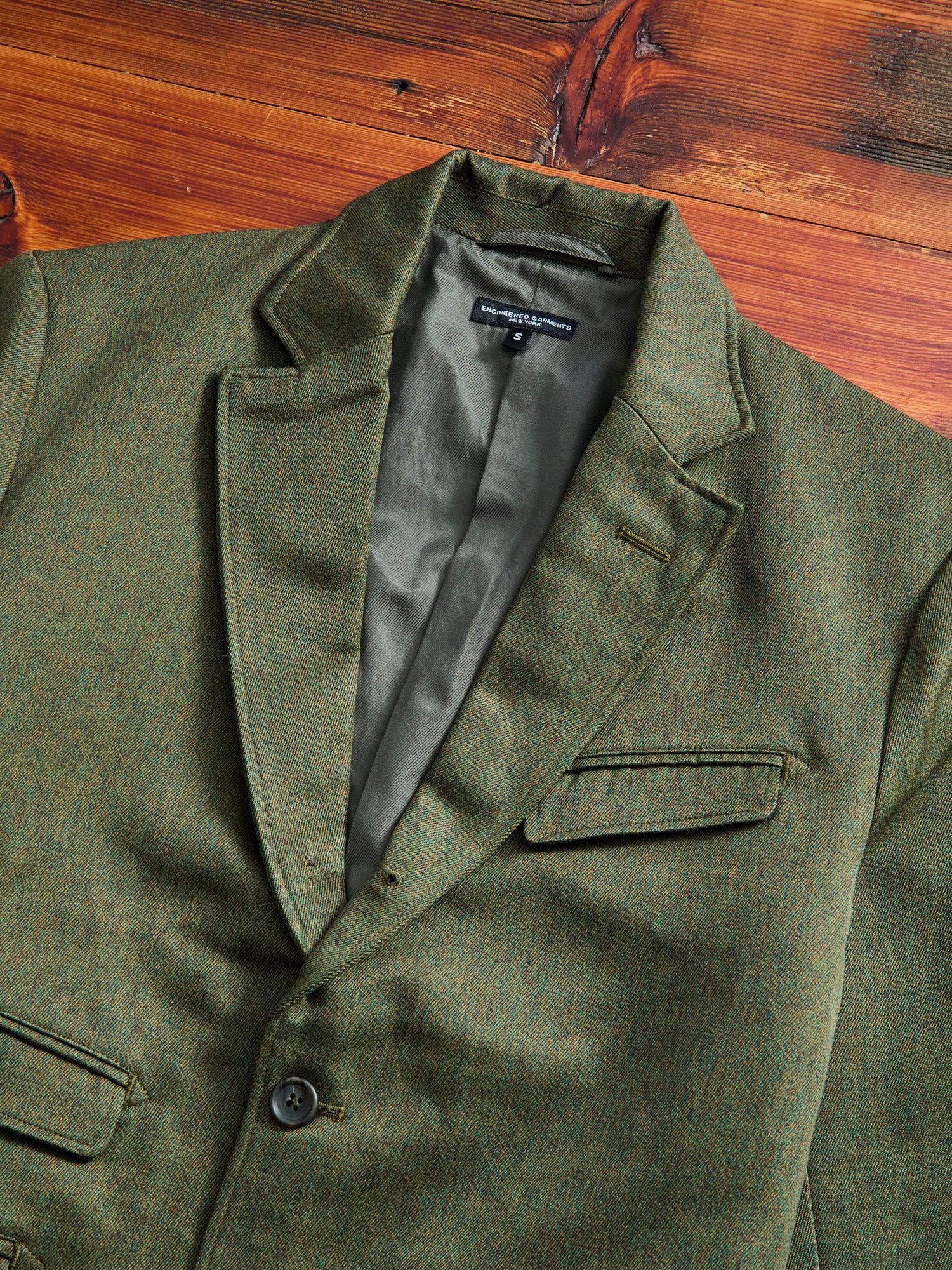 Melange Twill Andover Jacket in Olive - Image 3