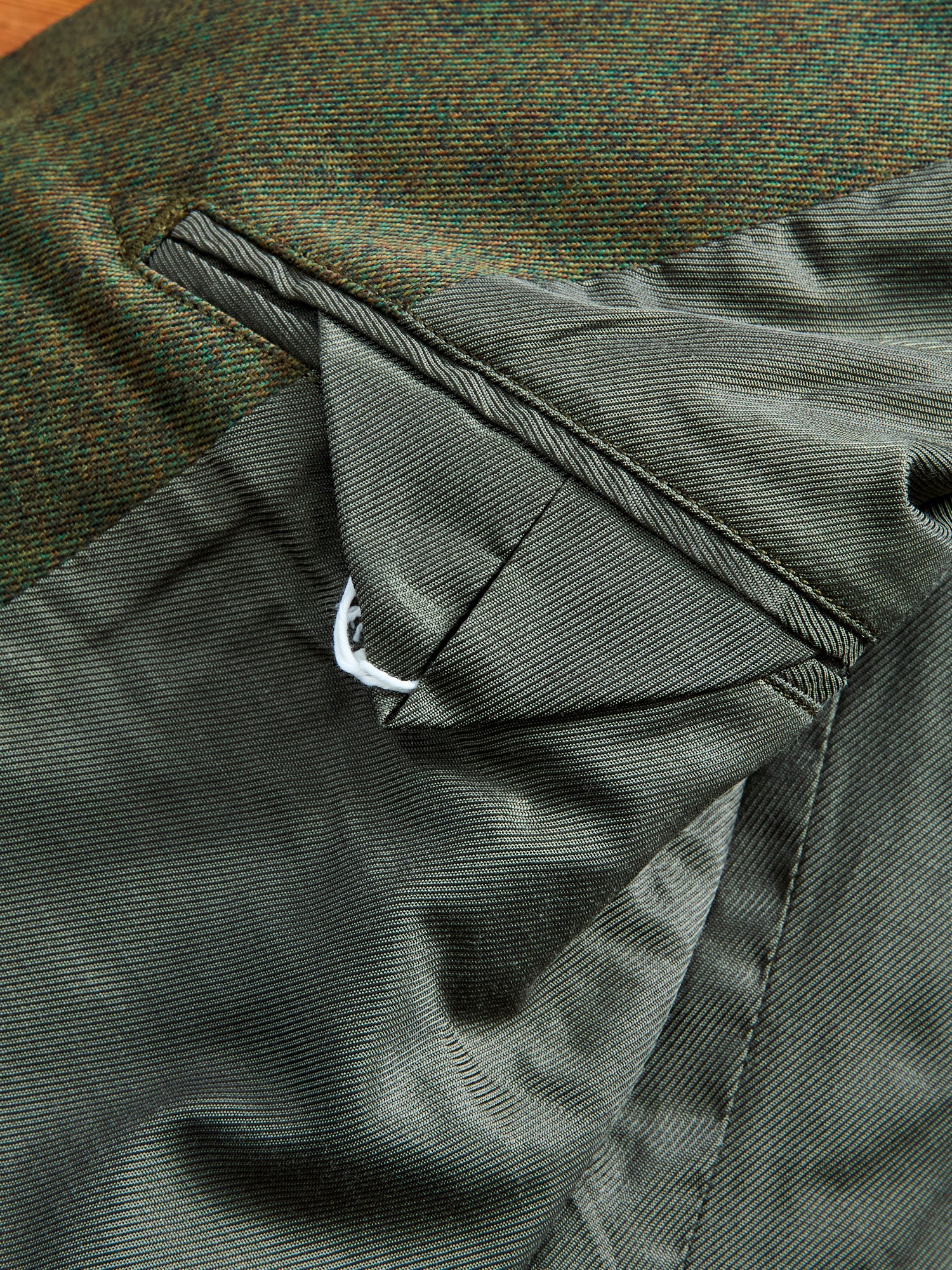 Melange Twill Andover Jacket in Olive - Image 9