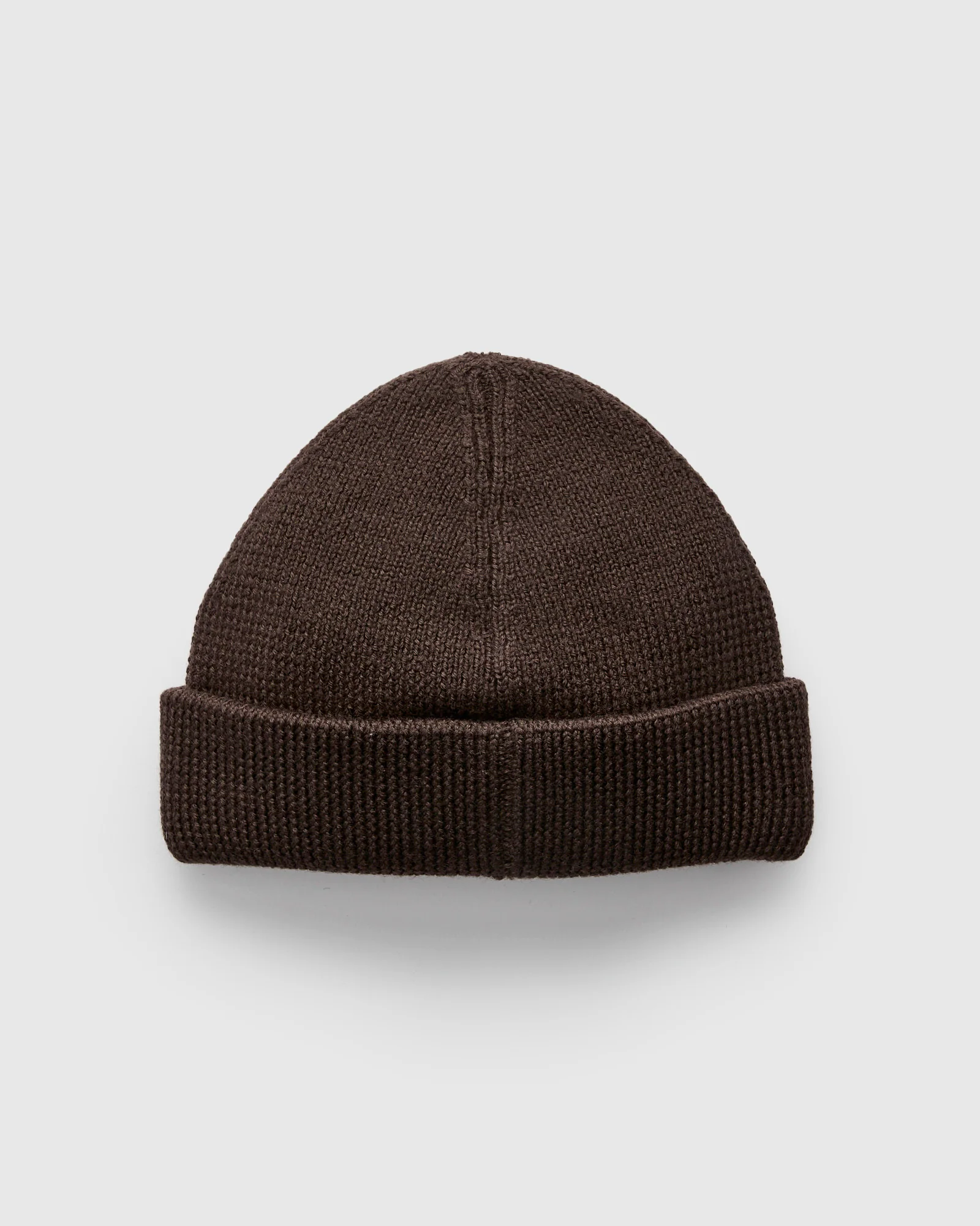 Merino Wool Ribbed Beanie in Coffee - Image 3