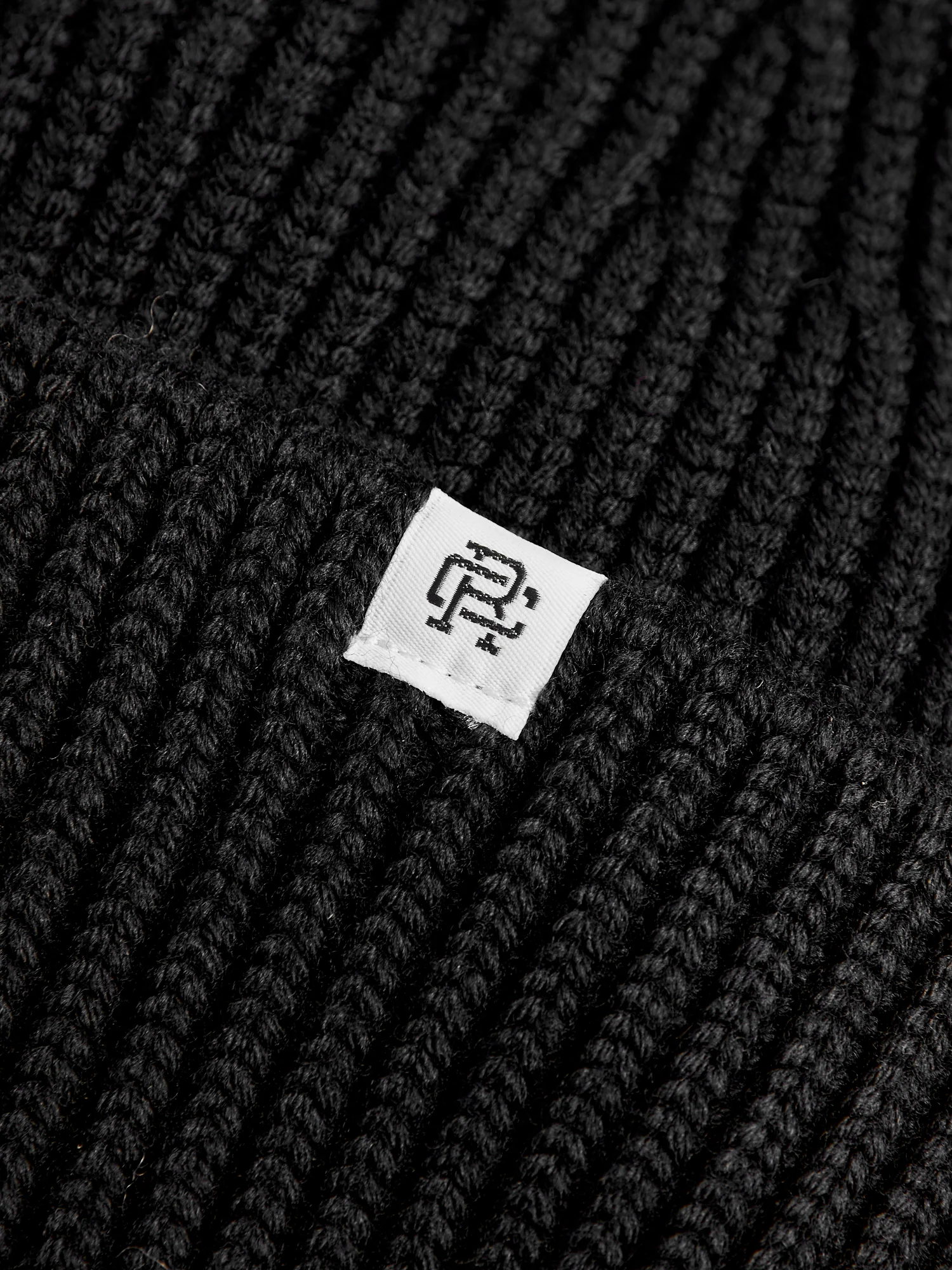 Merino Wool Watch Cap Beanie in Black - Image 2