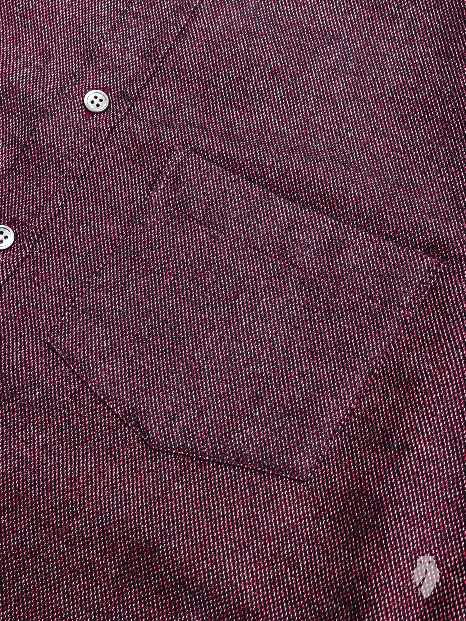 Merlot Brushed Flannel in Wine - Image 3