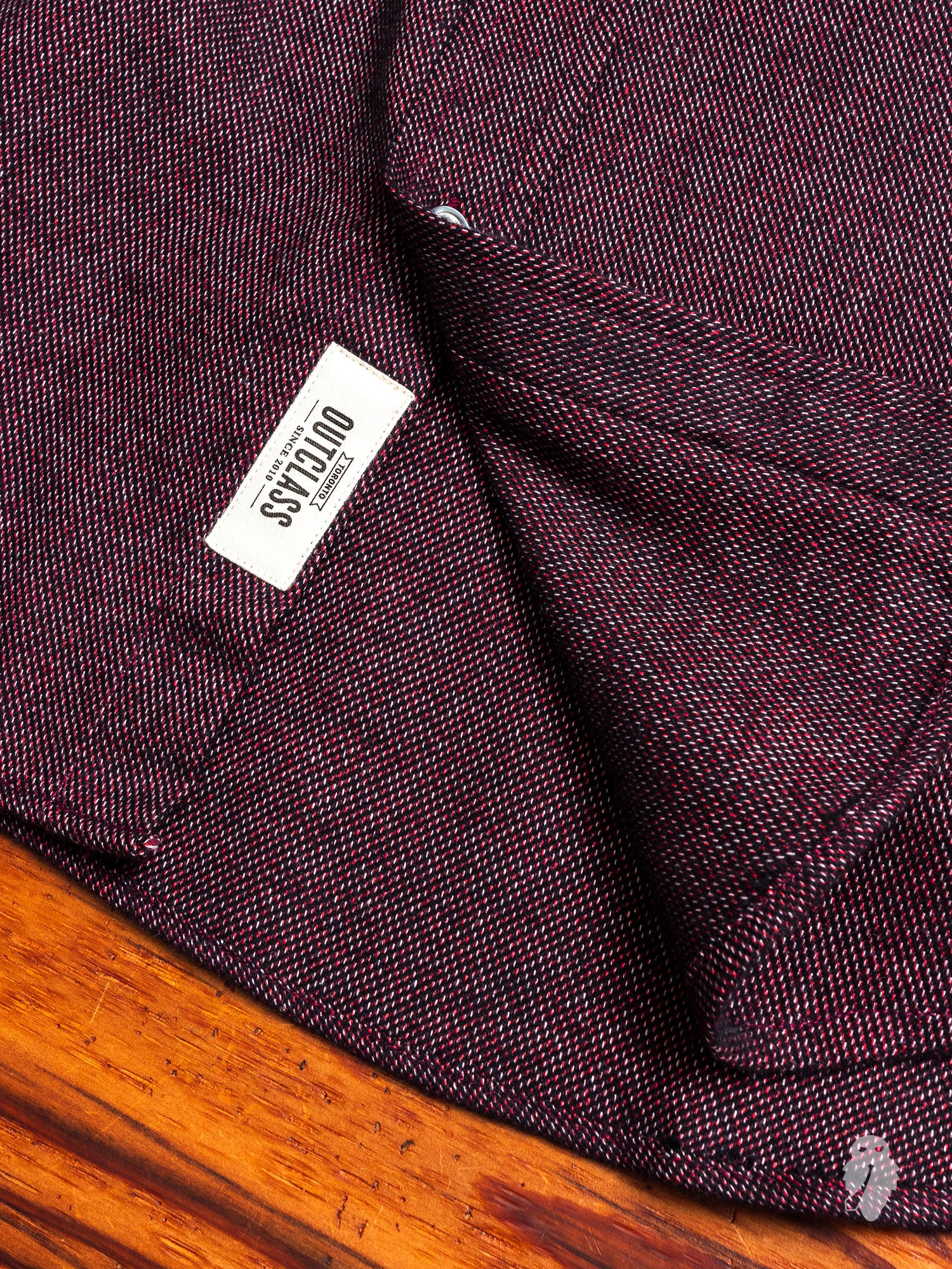 Merlot Brushed Flannel in Wine - Image 6