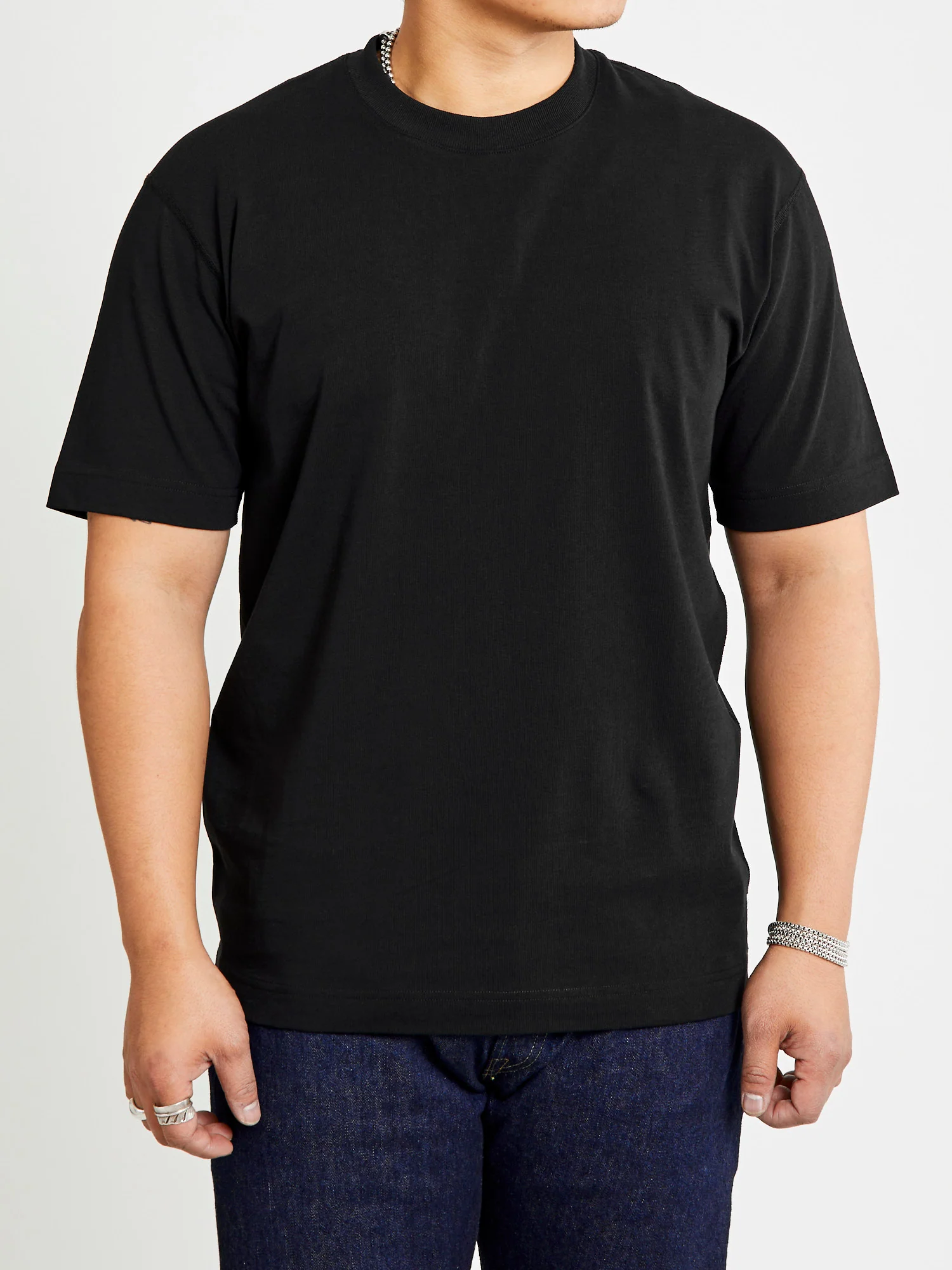 Midweight Jersey T-Shirt in Black - Image 2