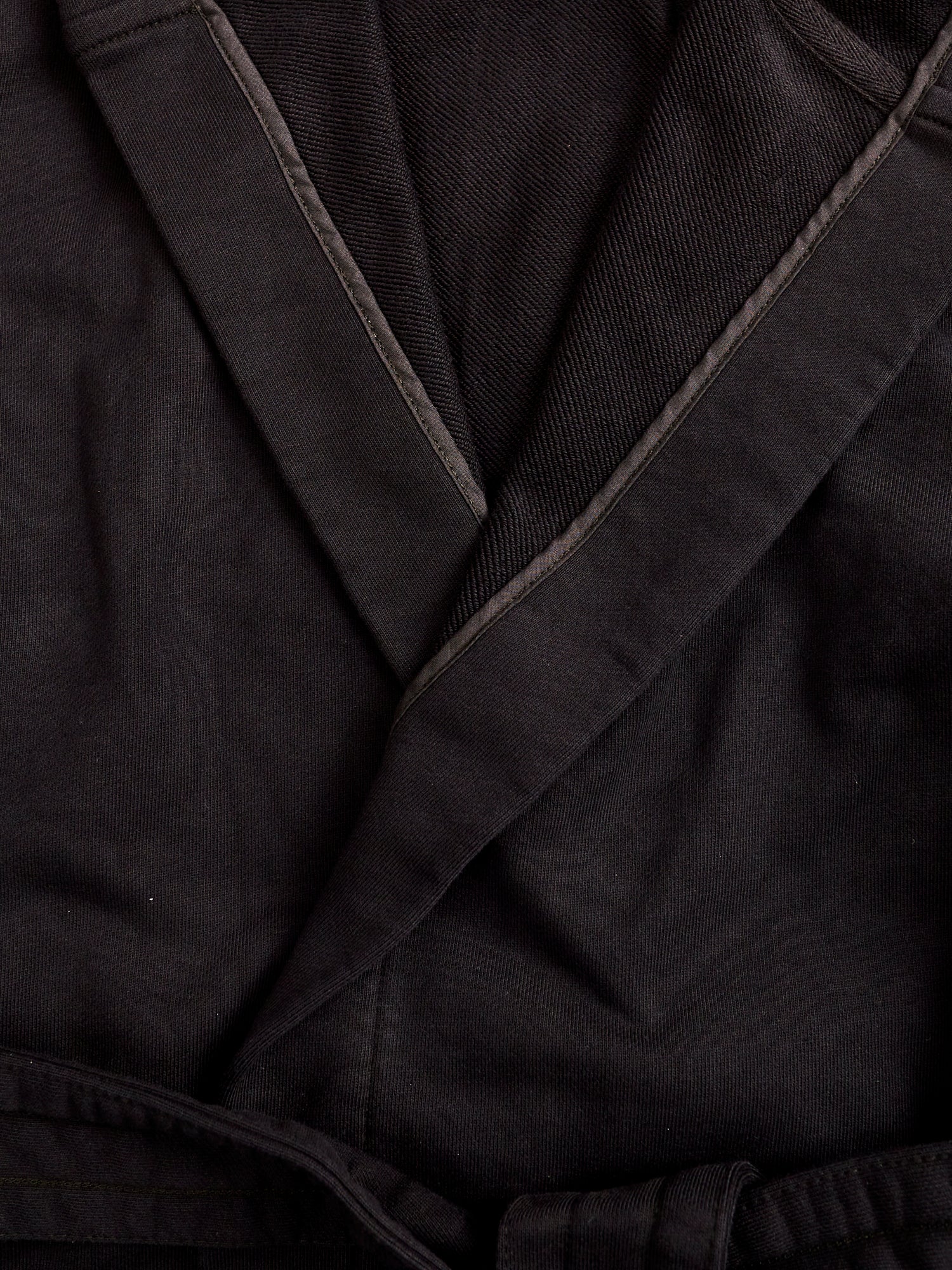 Midweight Terry Hooded Robe in Black - Image 6