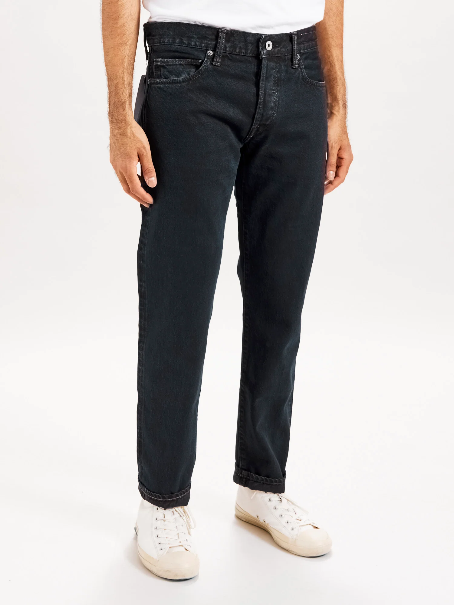 "Miles" 12.5oz Natural Slub Black Overdye Selvedge Denim - Pen Slim - Image 2