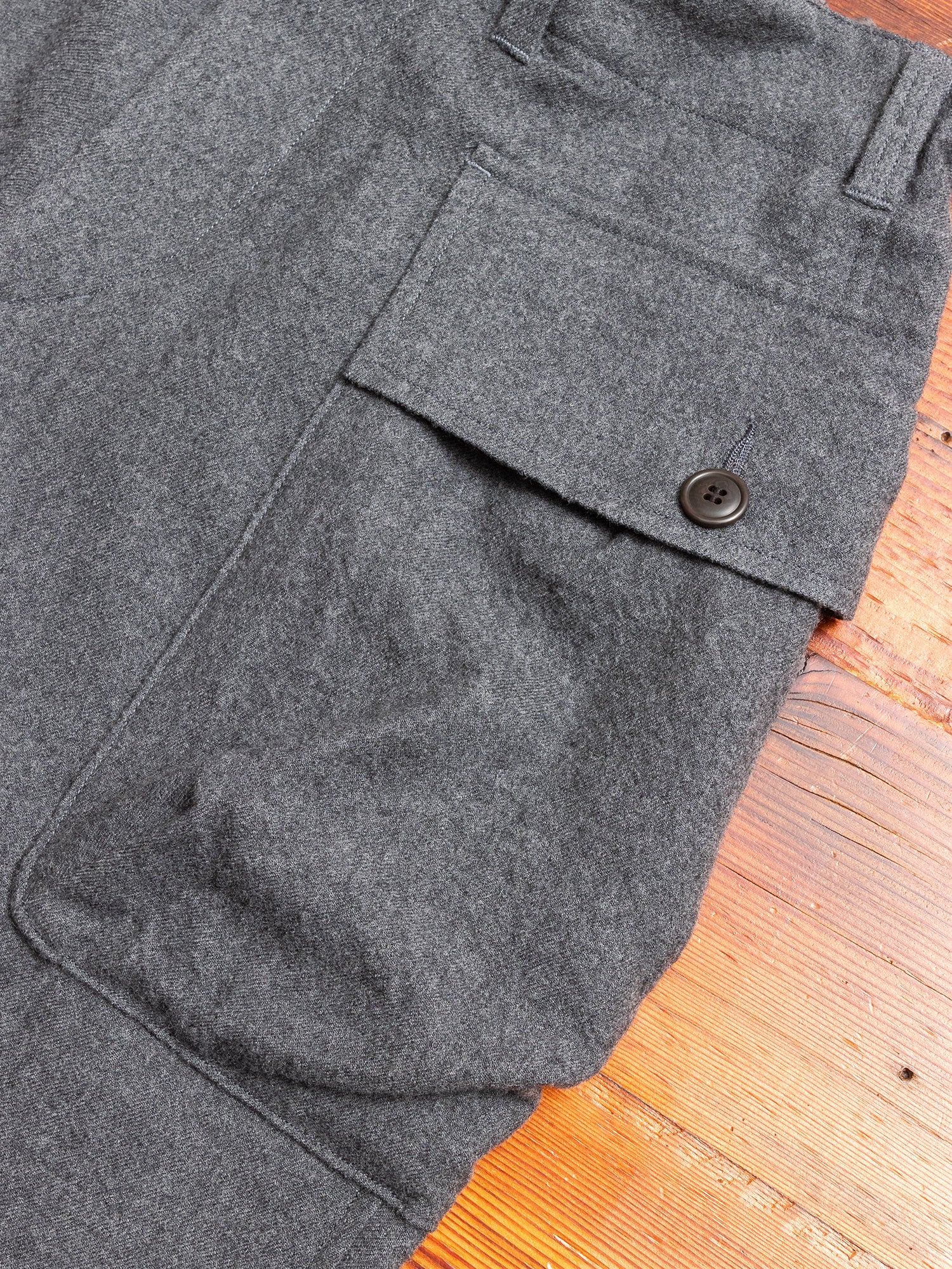 Military Trousers in Melange Grey - Image 5