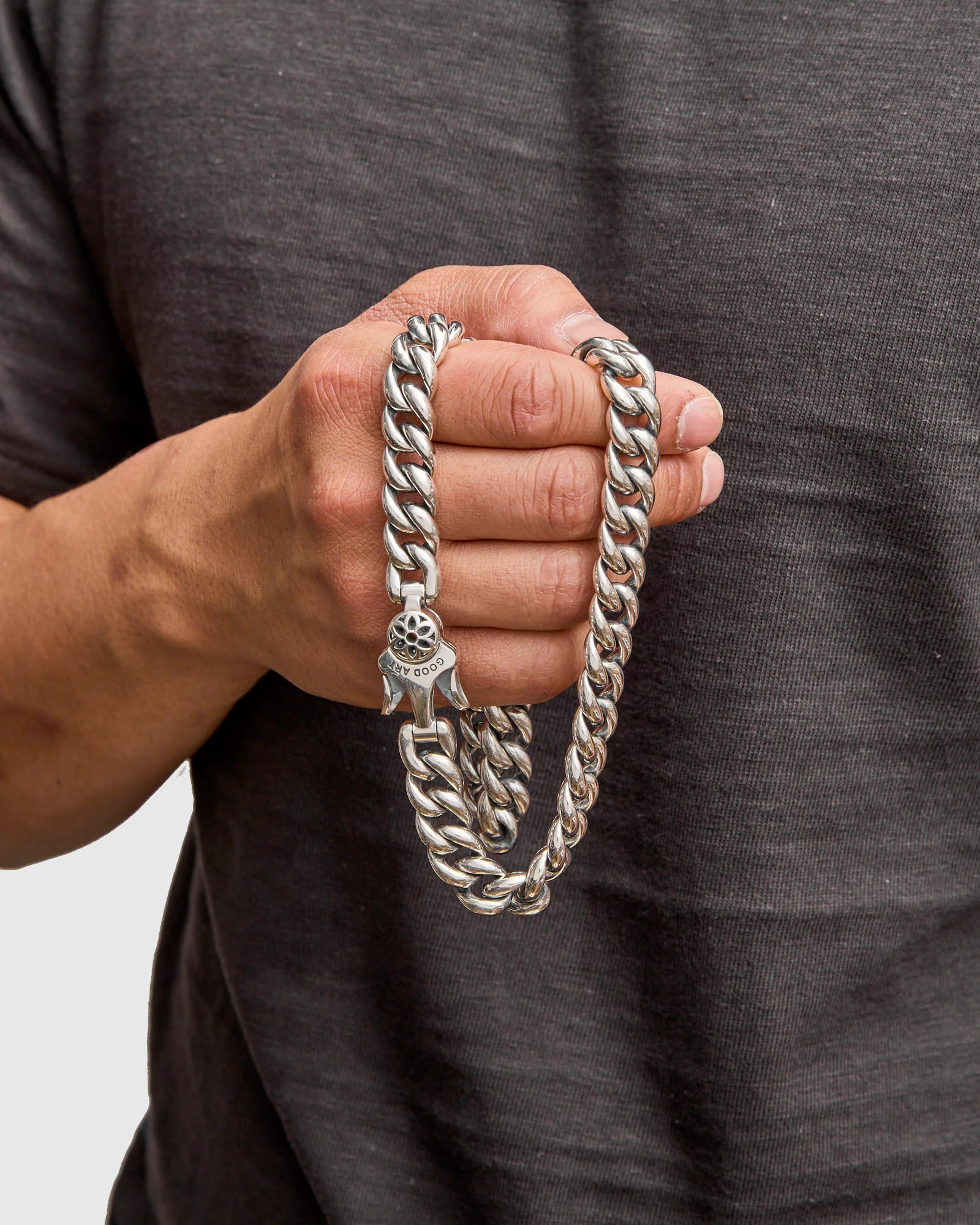 Model 10 Long Chain Size AA in Sterling Silver - Image 8