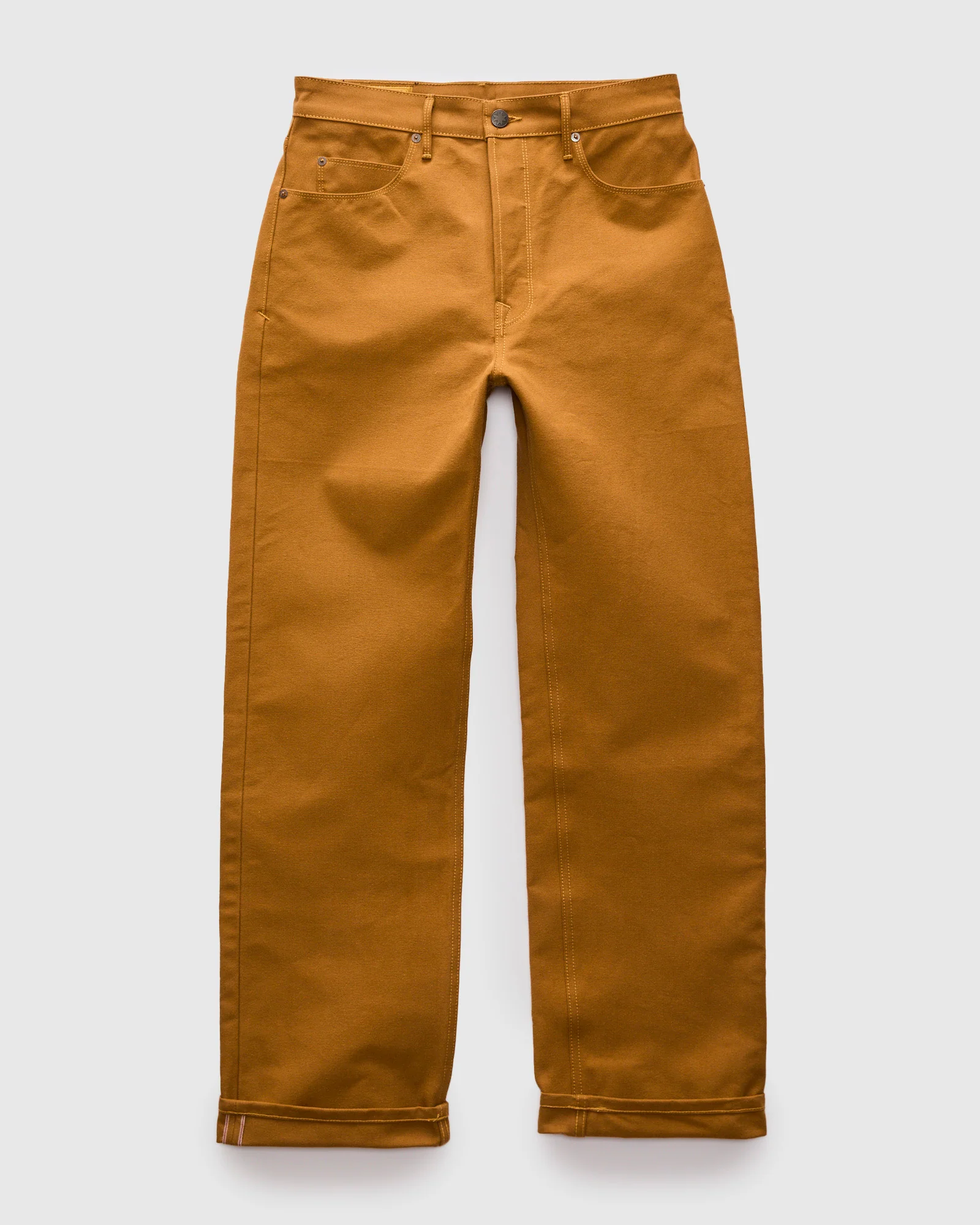 "Modesto" 15oz Camel Selvedge Duck Pant - Wide Straight Fit