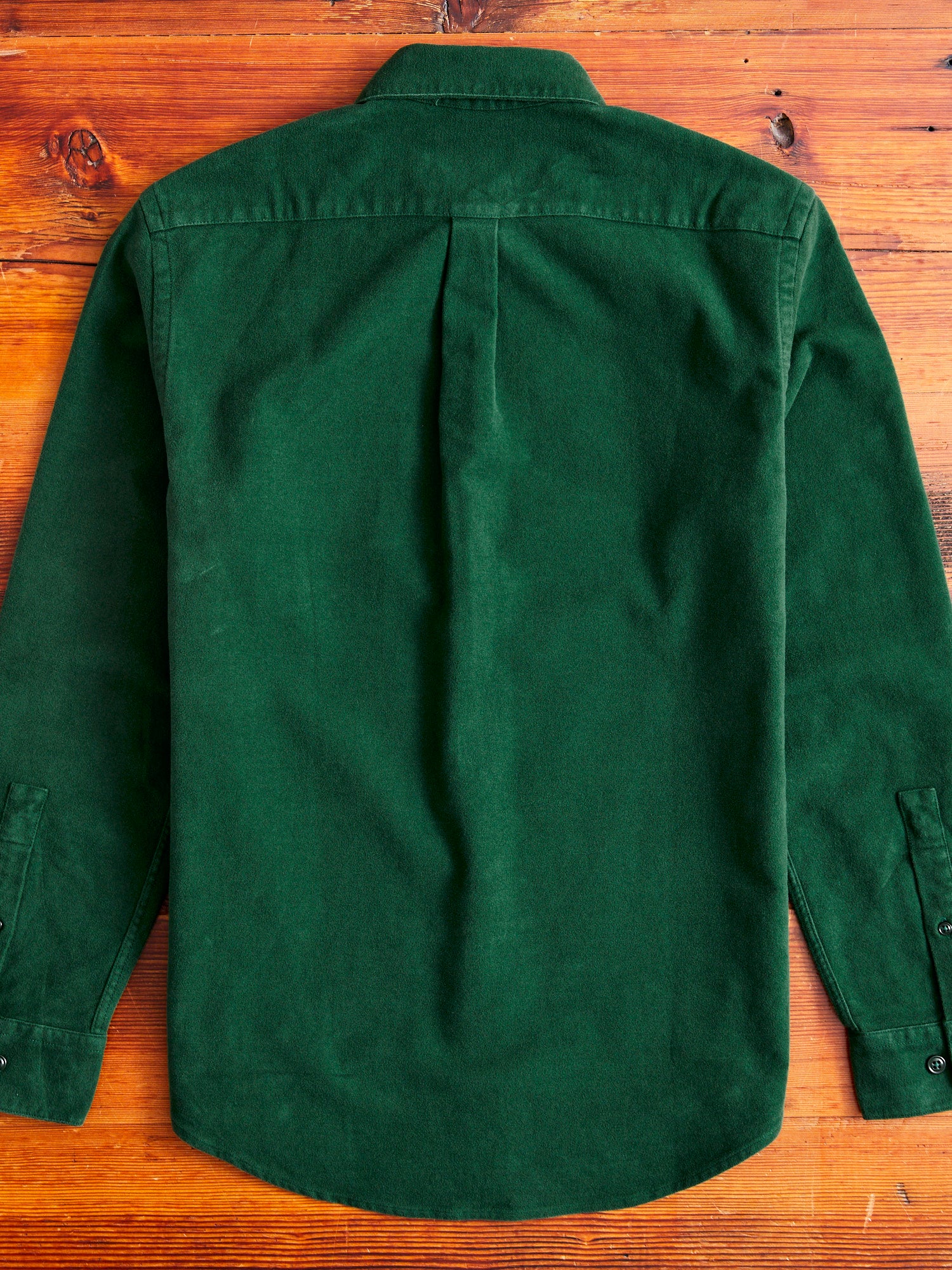 Moleskin Button-Up Shirt in Green - Image 8