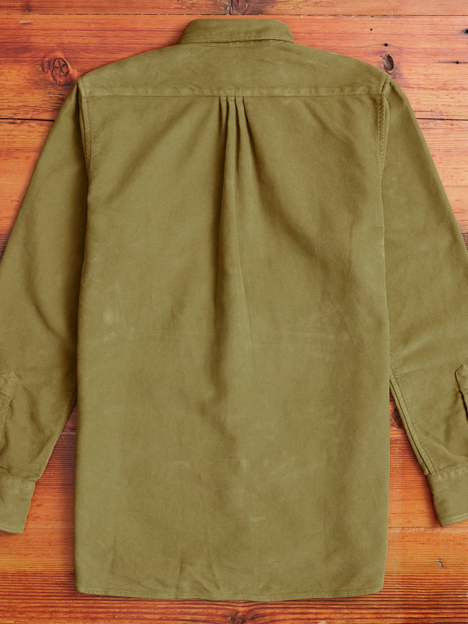 Moleskin Pearl Snap Shirt in Olive - Image 9