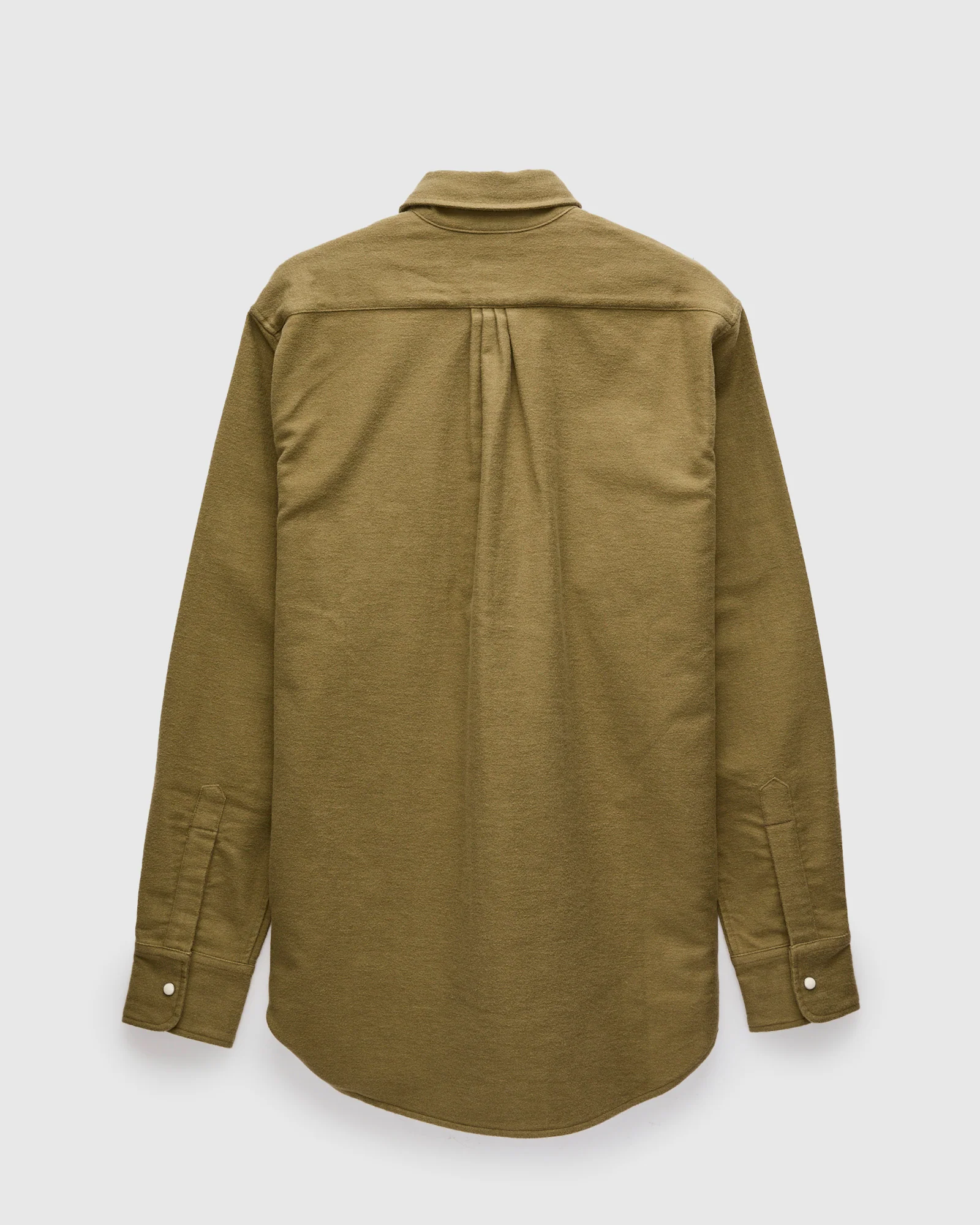 Moleskin Pearl Snap Shirt in Faded Olive - Image 2