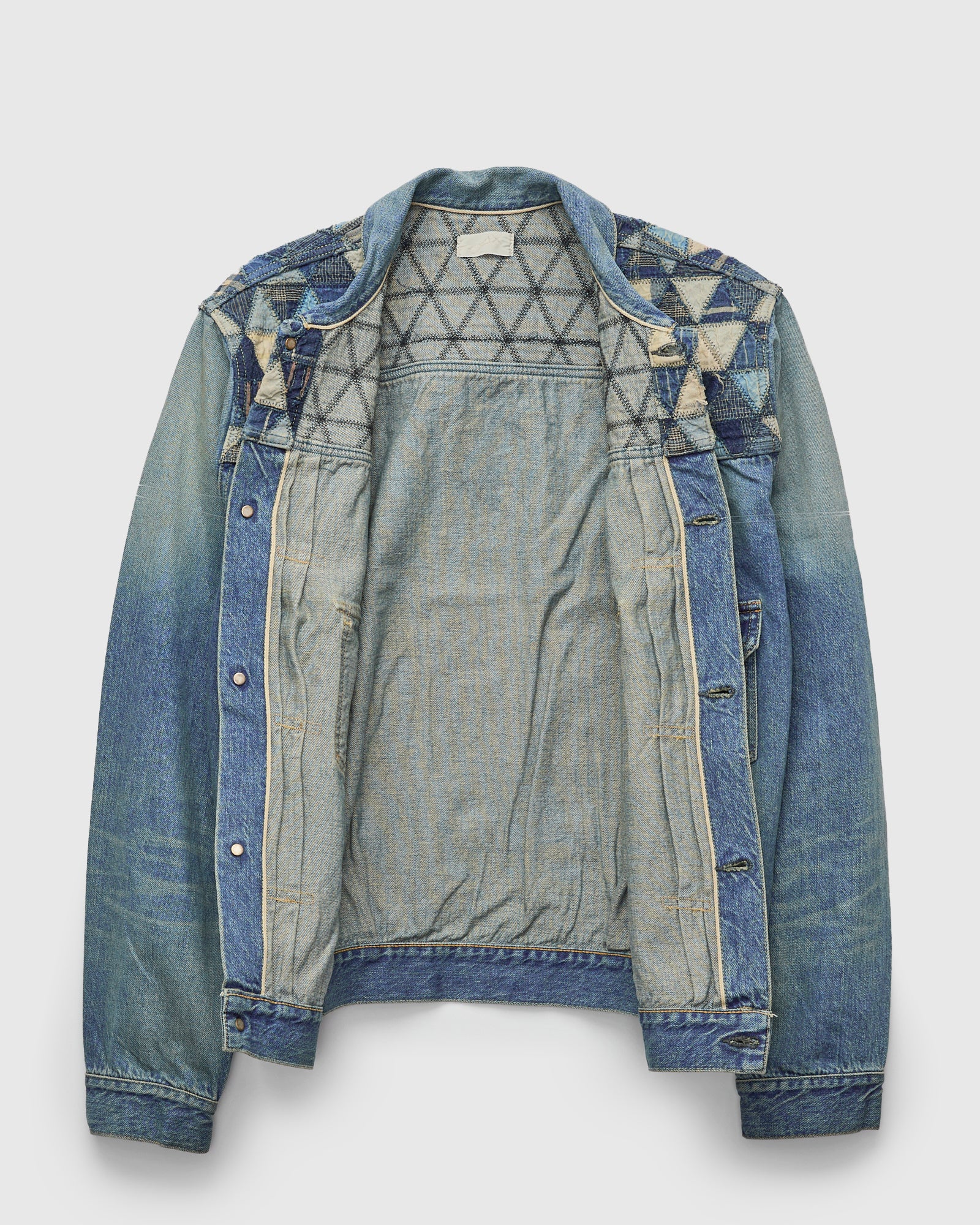 MSP-4000 Tsugihagi Selvedge Denim Jacket in Vintage Indigo - Image 3