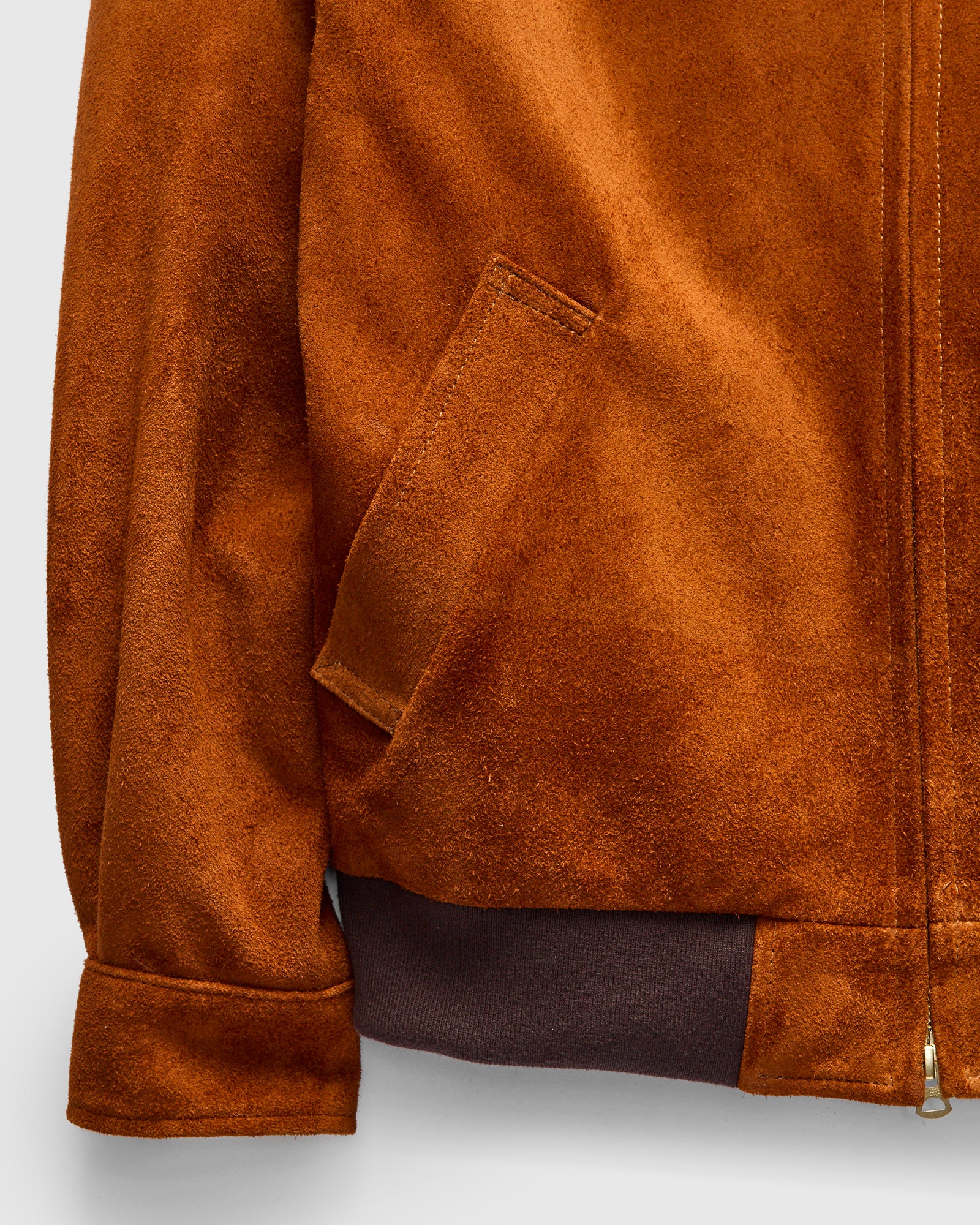 MSP-4043 Western Yoke Leather Jacket in Brown Suede - Image 5