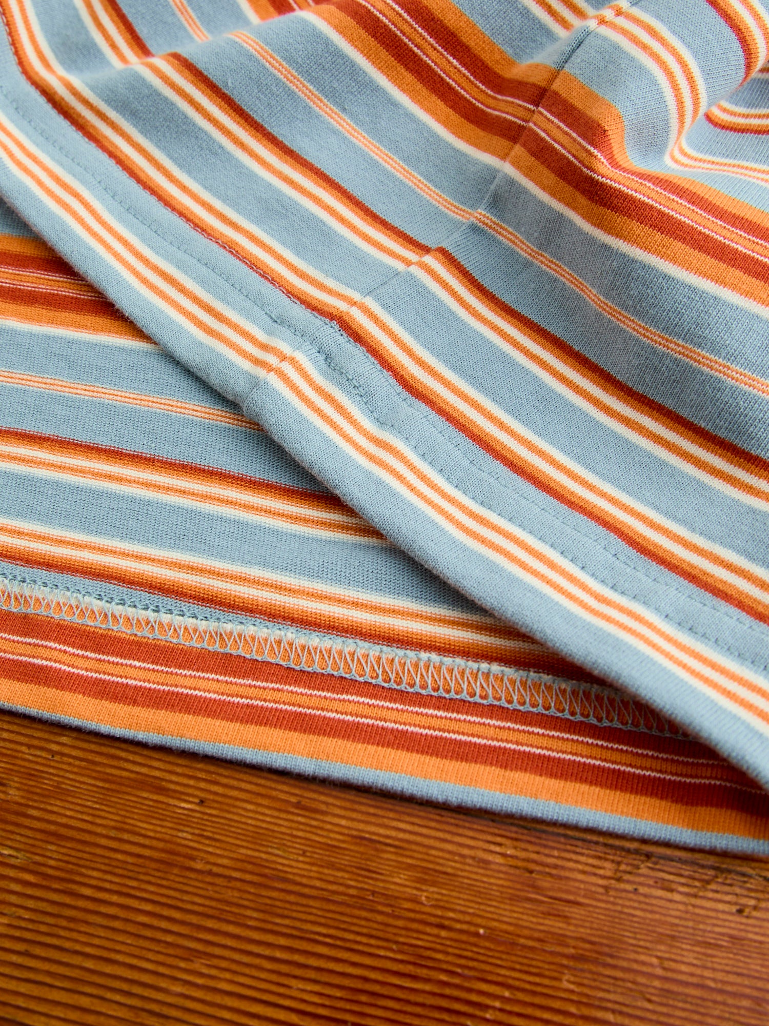 Multistripe Pocket T-Shirt in Sax - Image 6