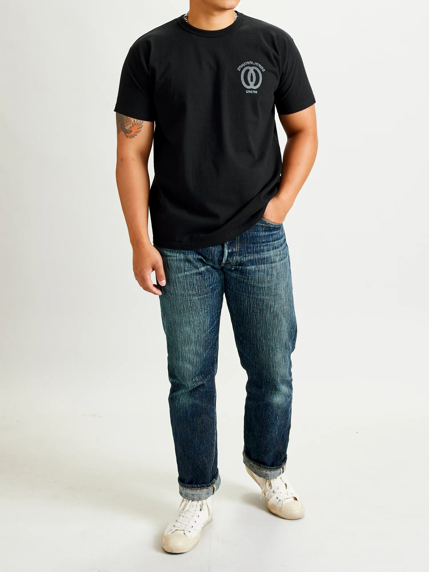 "Musashi" Heavyweight T-Shirt in Black - Image 10