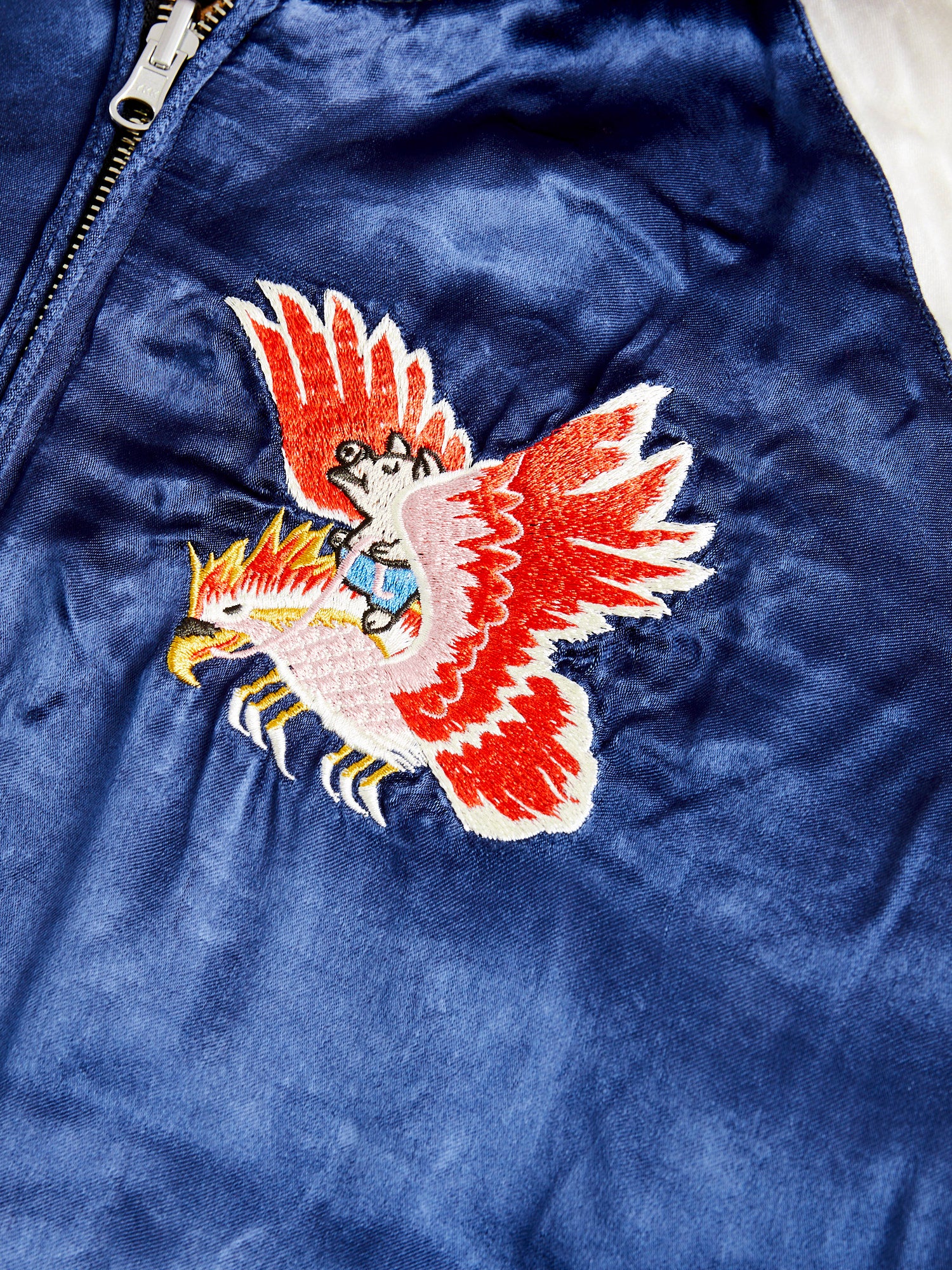 "Naniwa" Reversible Sukajan Souvenir Jacket in Black/Blue - Image 15